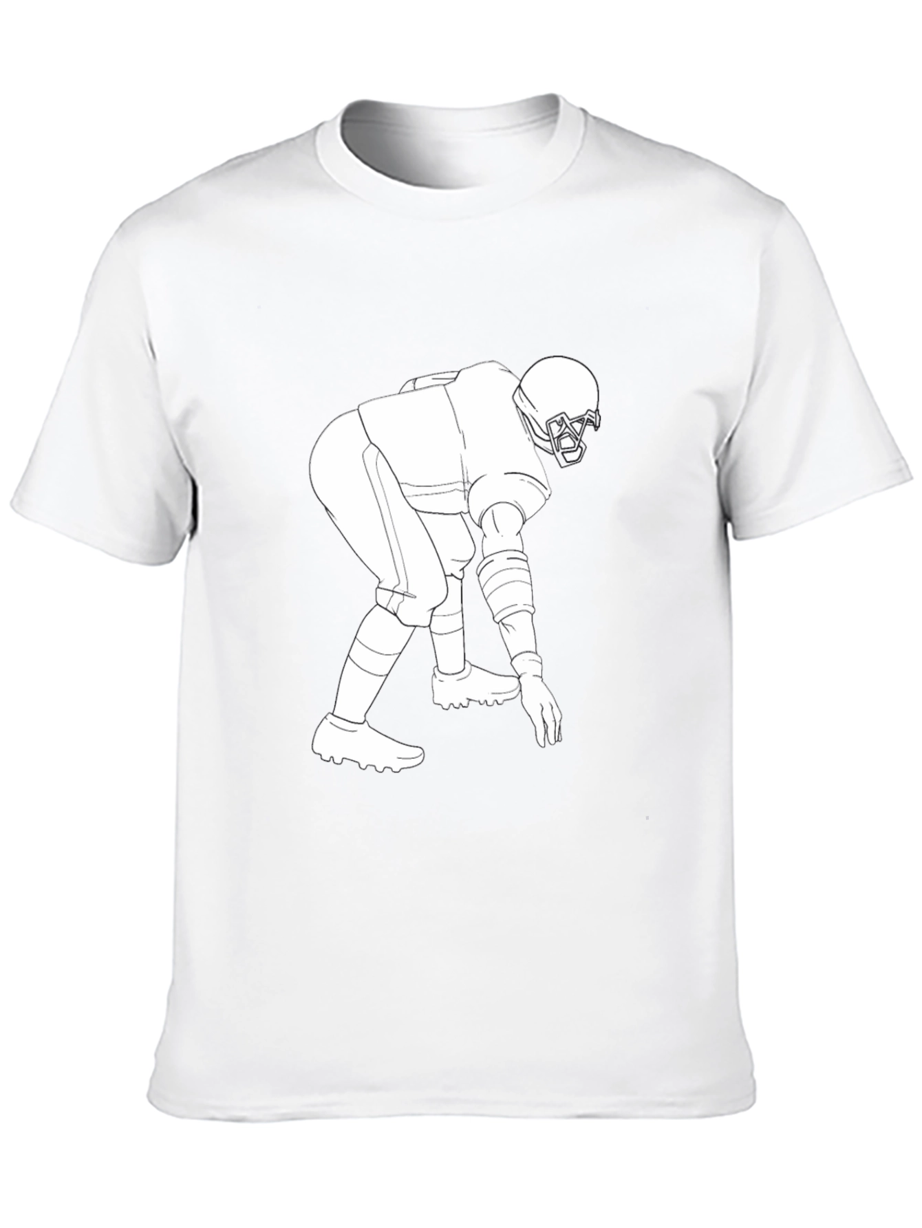 Black Football Player Graphic Tee - Black view 10