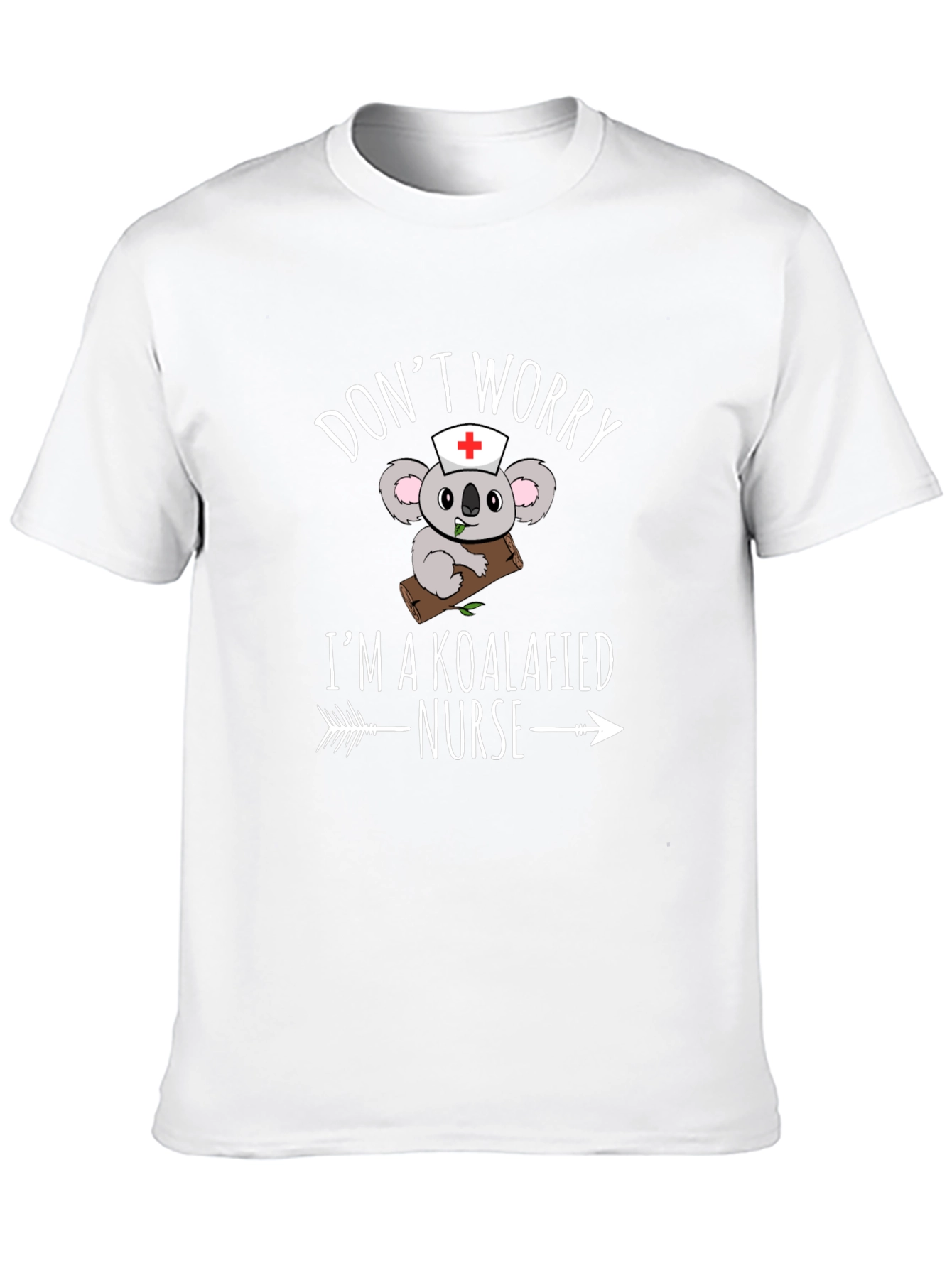 Black Koalafied Nurse T-Shirt - Funny Koala Bear Graphic Tee view 10