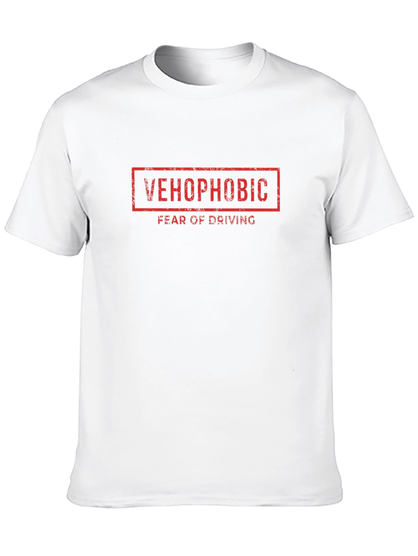 Black Vehophobic Fear Of Driving Graphic Tee view 10