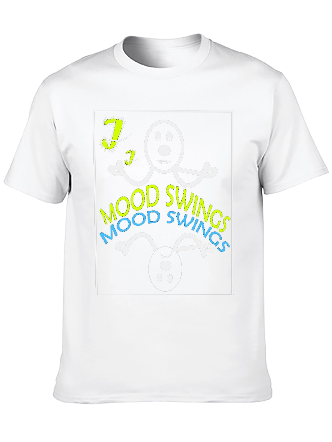 Black Mood Swings Graphic Tee - Black Cotton T-Shirt view 10