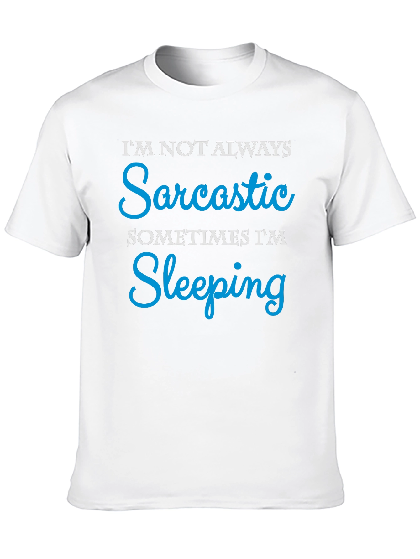 Black Sarcastic Sleeping Funny Graphic T-Shirt view 10