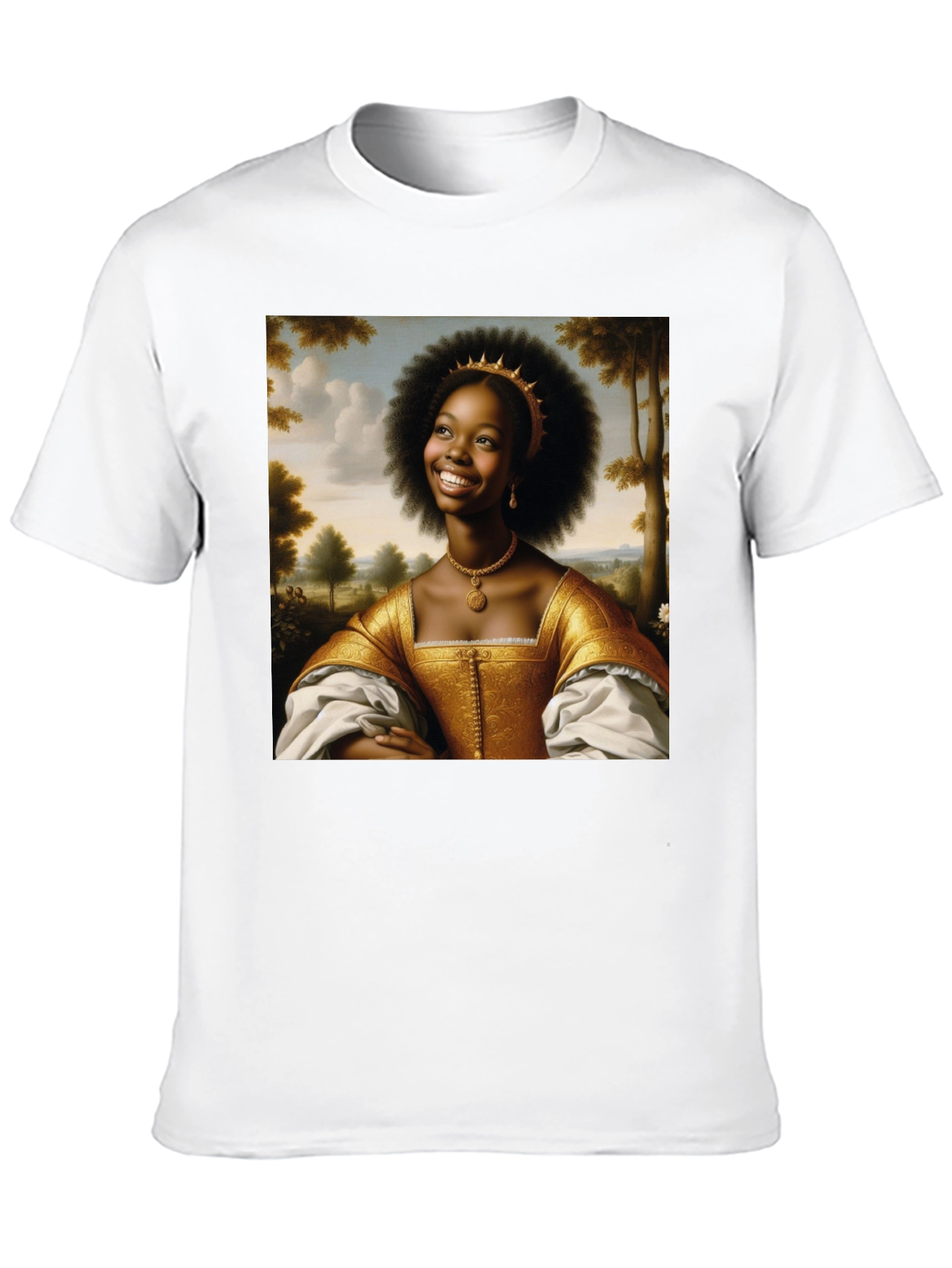 Black Renaissance Portrait Black T-Shirt view 10