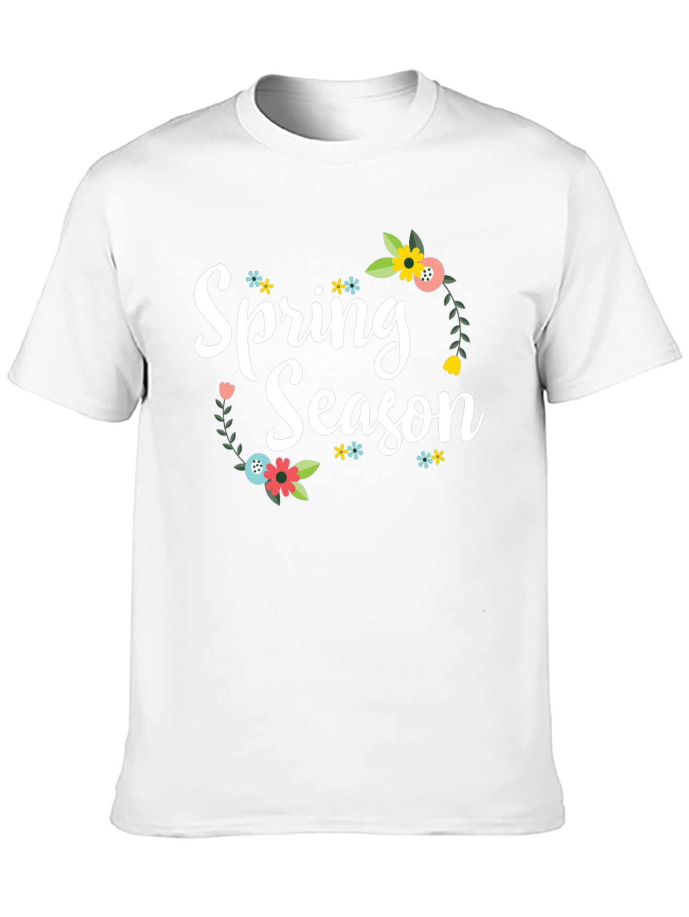 Black Spring Season Floral T-Shirt view 10