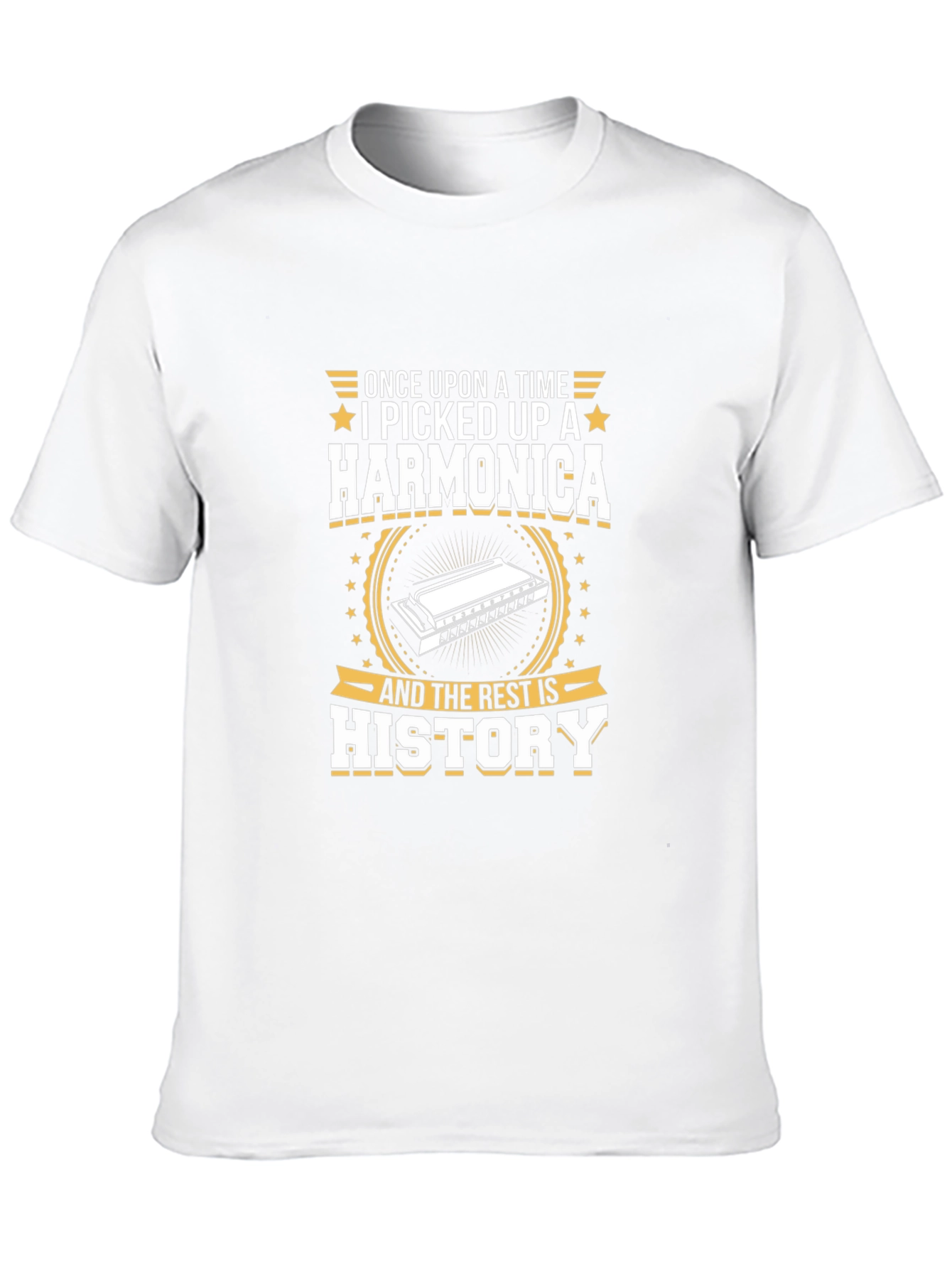 Black Harmonica History T-Shirt - Musician Gift view 10
