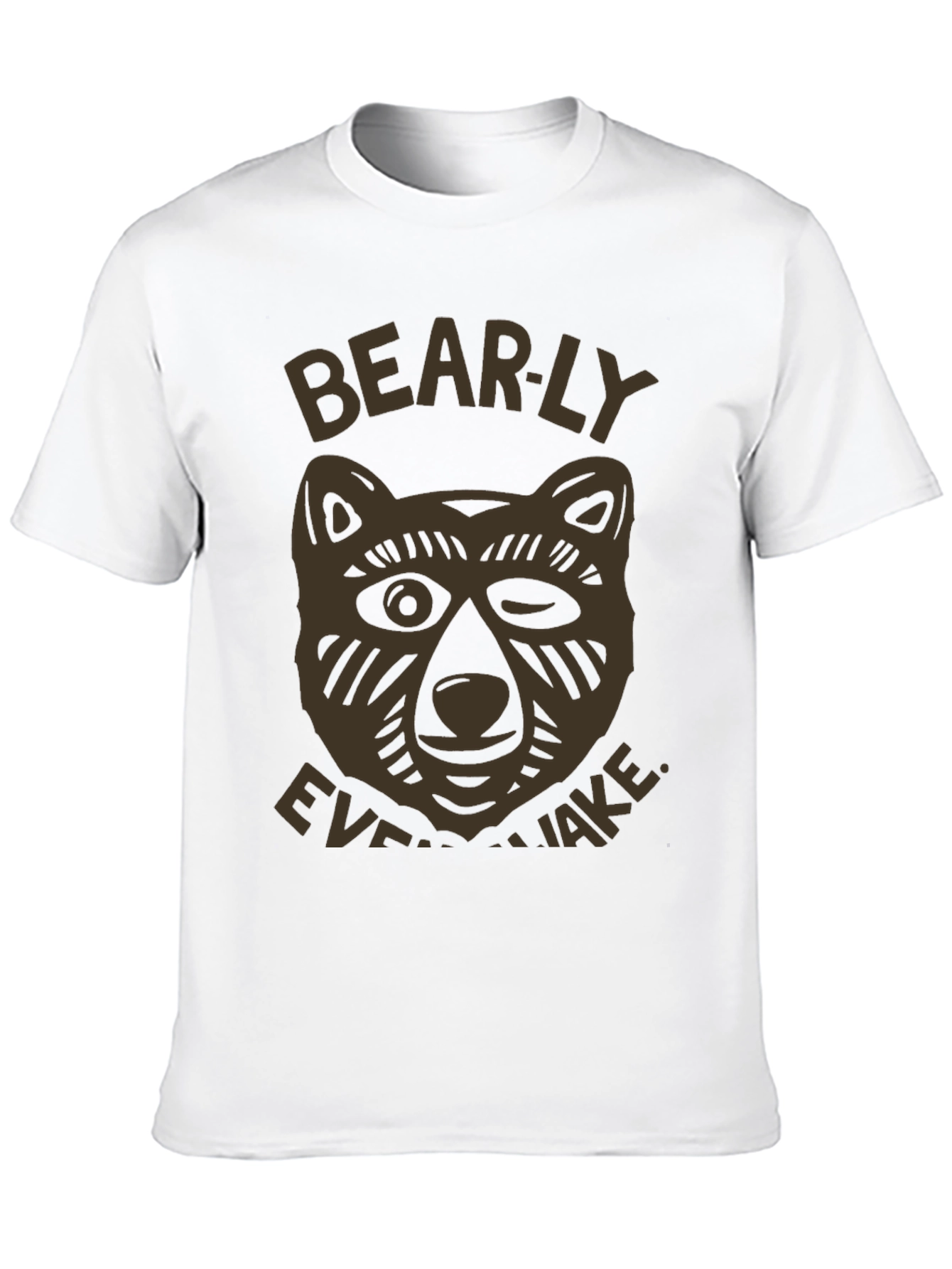 Black Bearly Awake Graphic T-Shirt - Men's Black Tee view 10