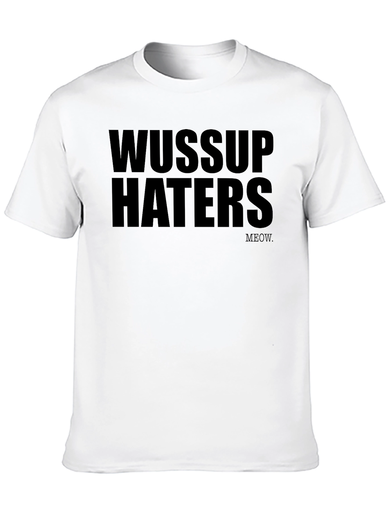 Black Wussup Haters Graphic Black T-Shirt view 10