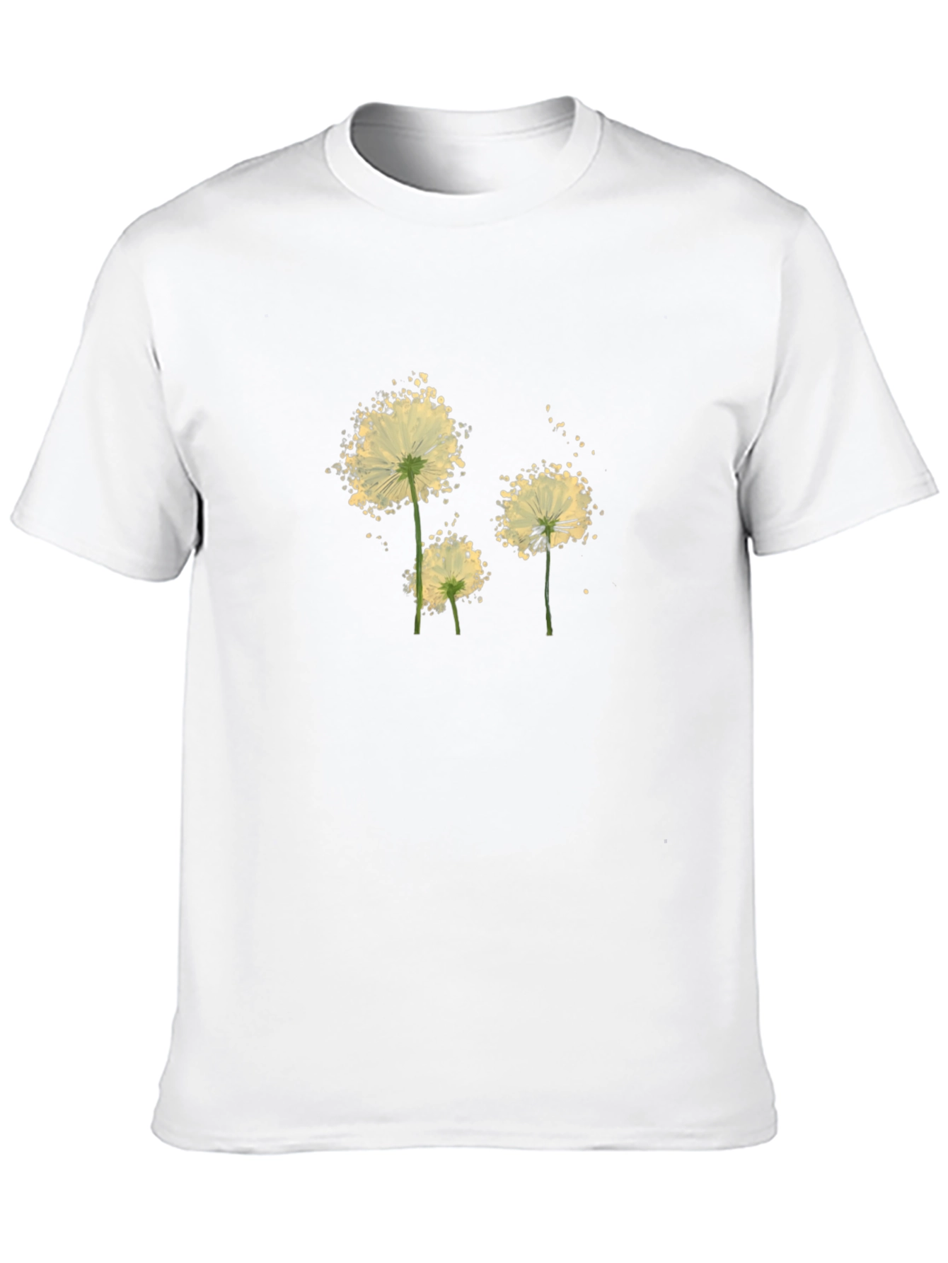 Black Dandelion Print Black Tee view 10