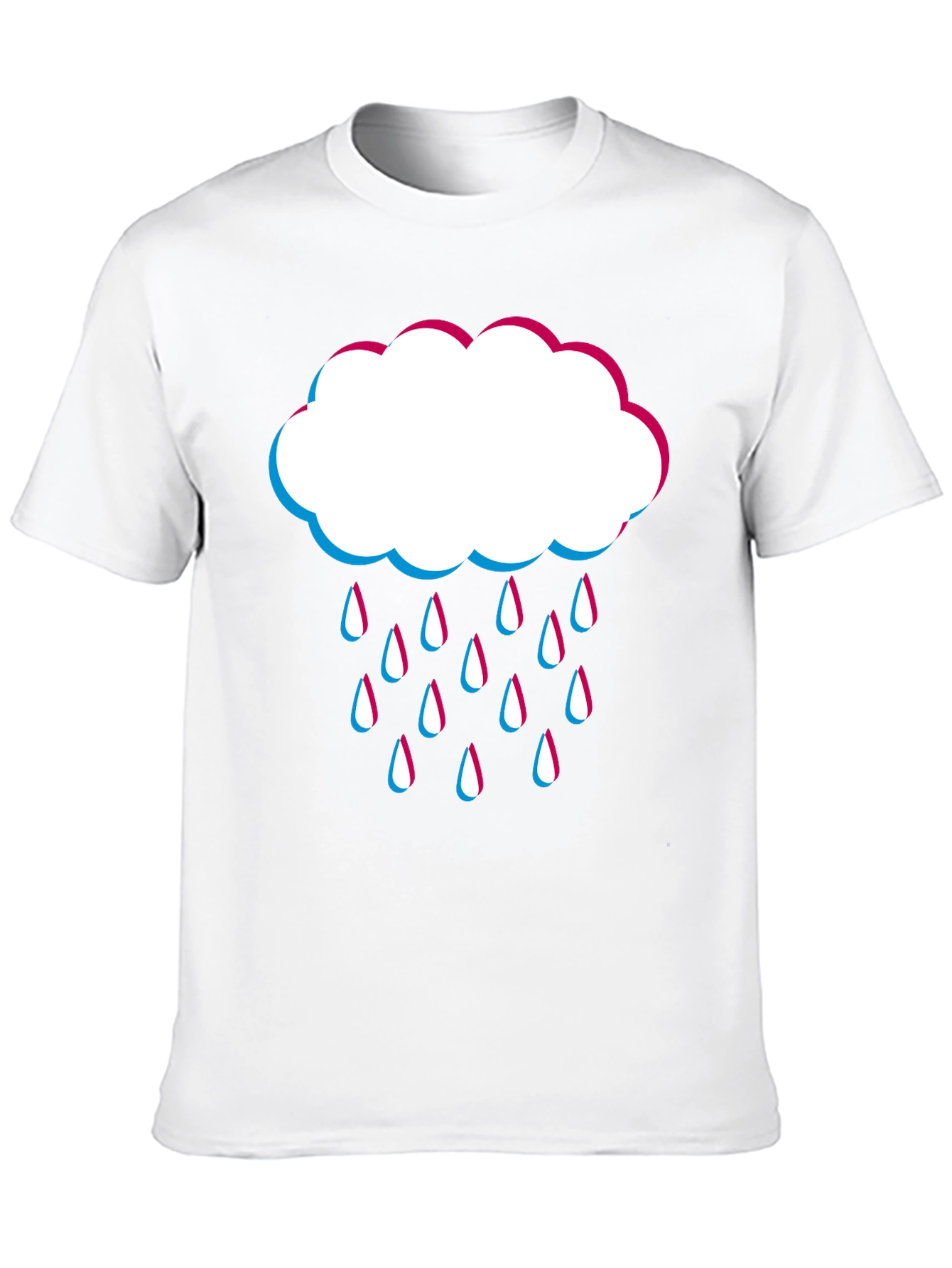 Black Rain Cloud Graphic Tee - Black Cotton Blend view 10