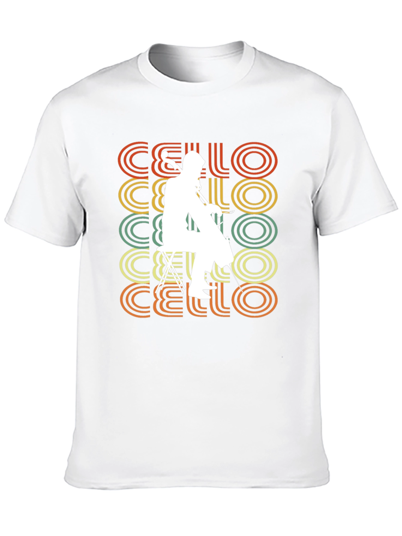 Black Vintage Cello Player T-Shirt - Retro Music Tee view 10