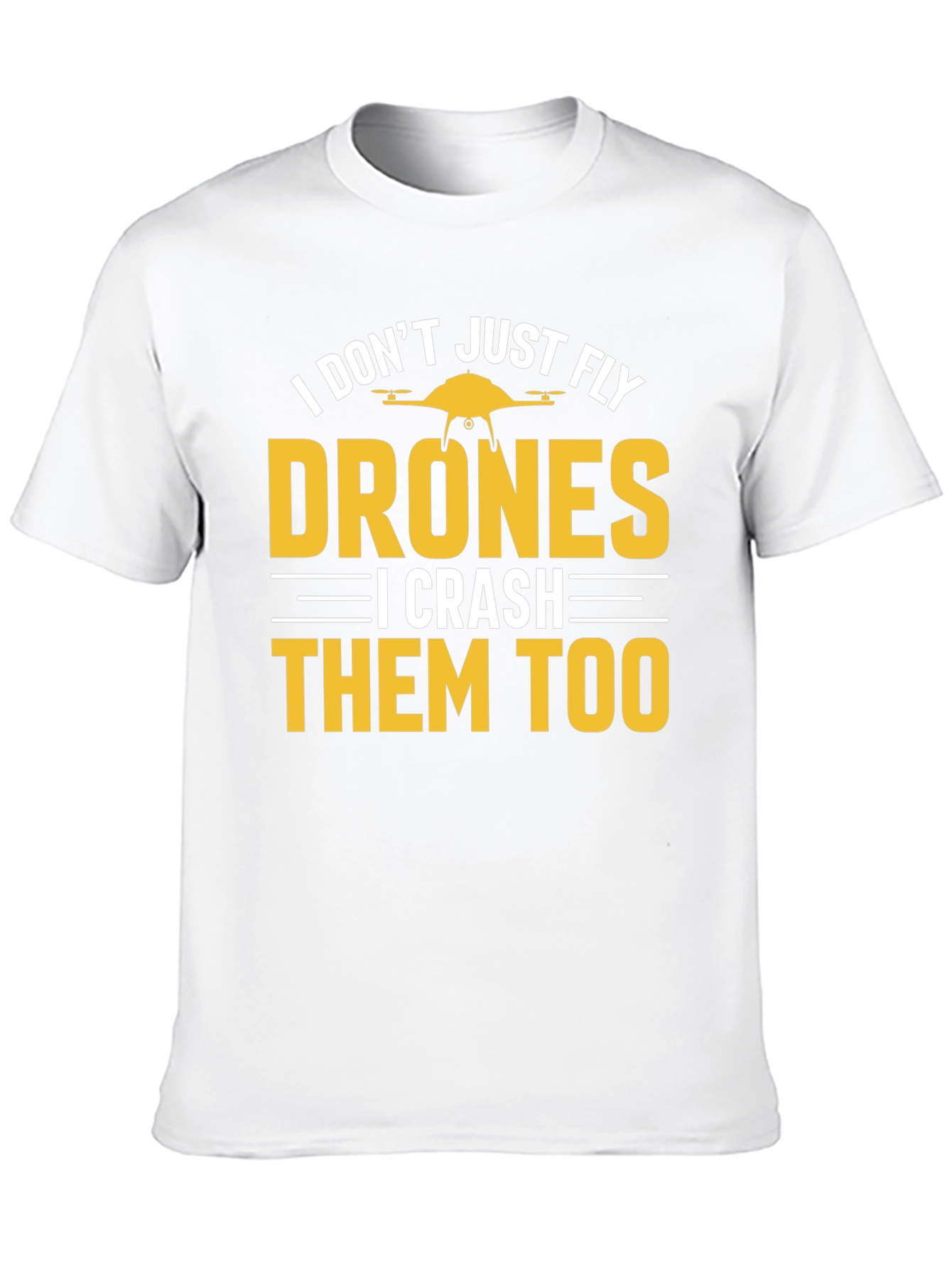Black Funny Drone T-Shirt - I Don't Just Fly Drones view 10
