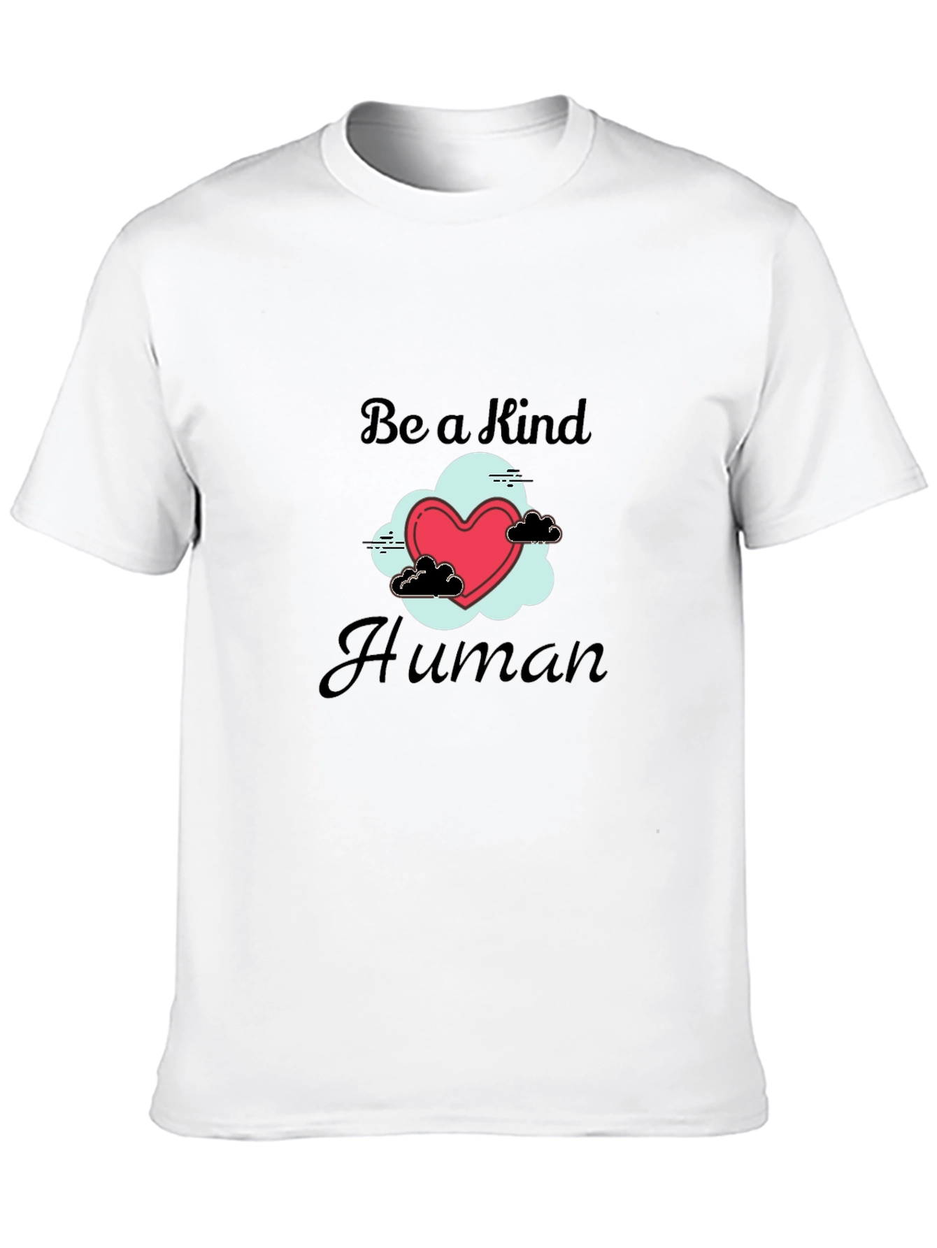 Black Be a Kind Human Graphic T-Shirt view 10