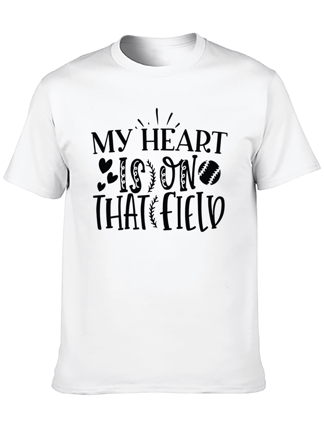 Black My Heart Is On That Field Graphic Tee view 10