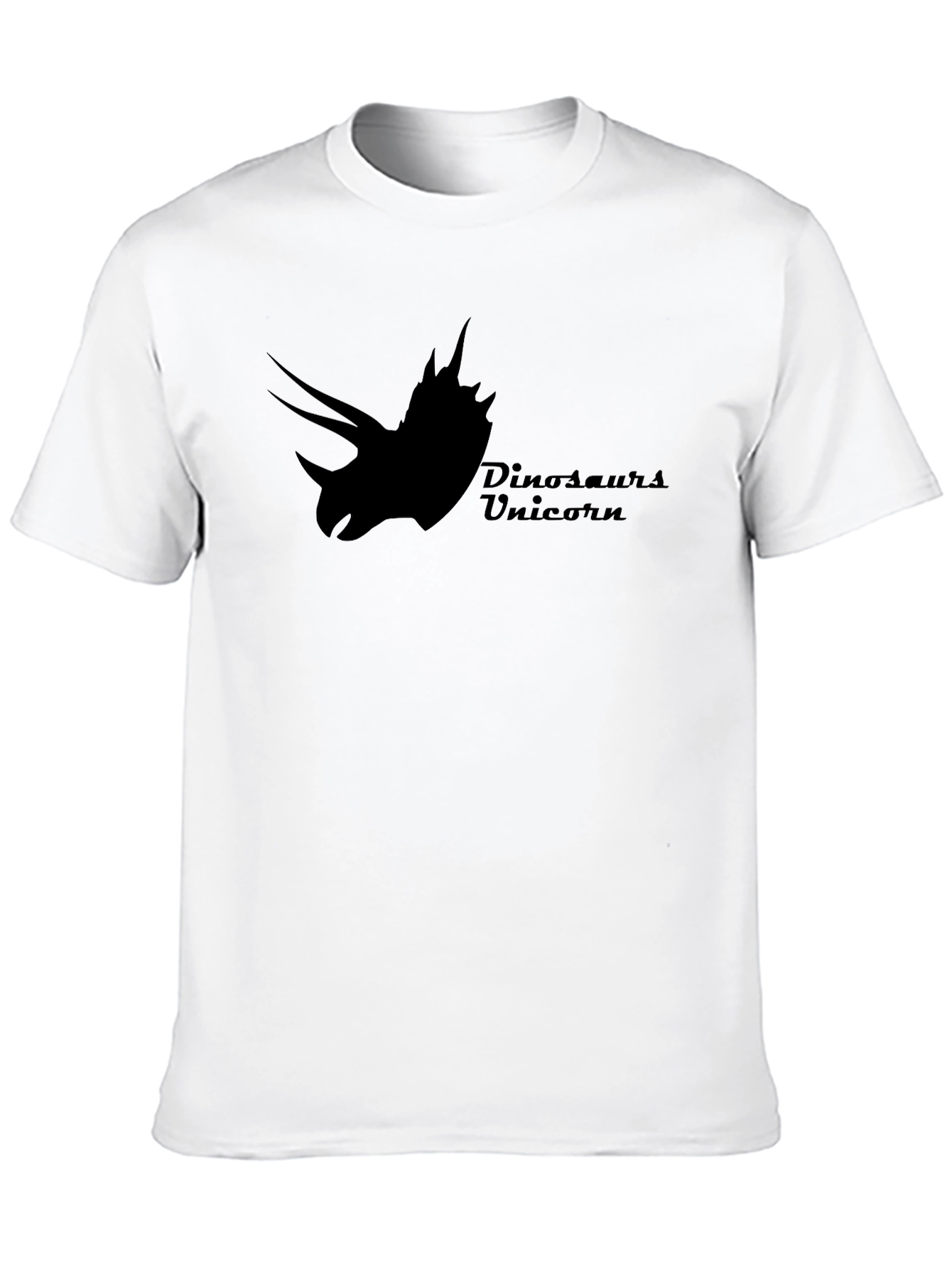 Black Dinosaurs Unicorn Black T-Shirt view 10