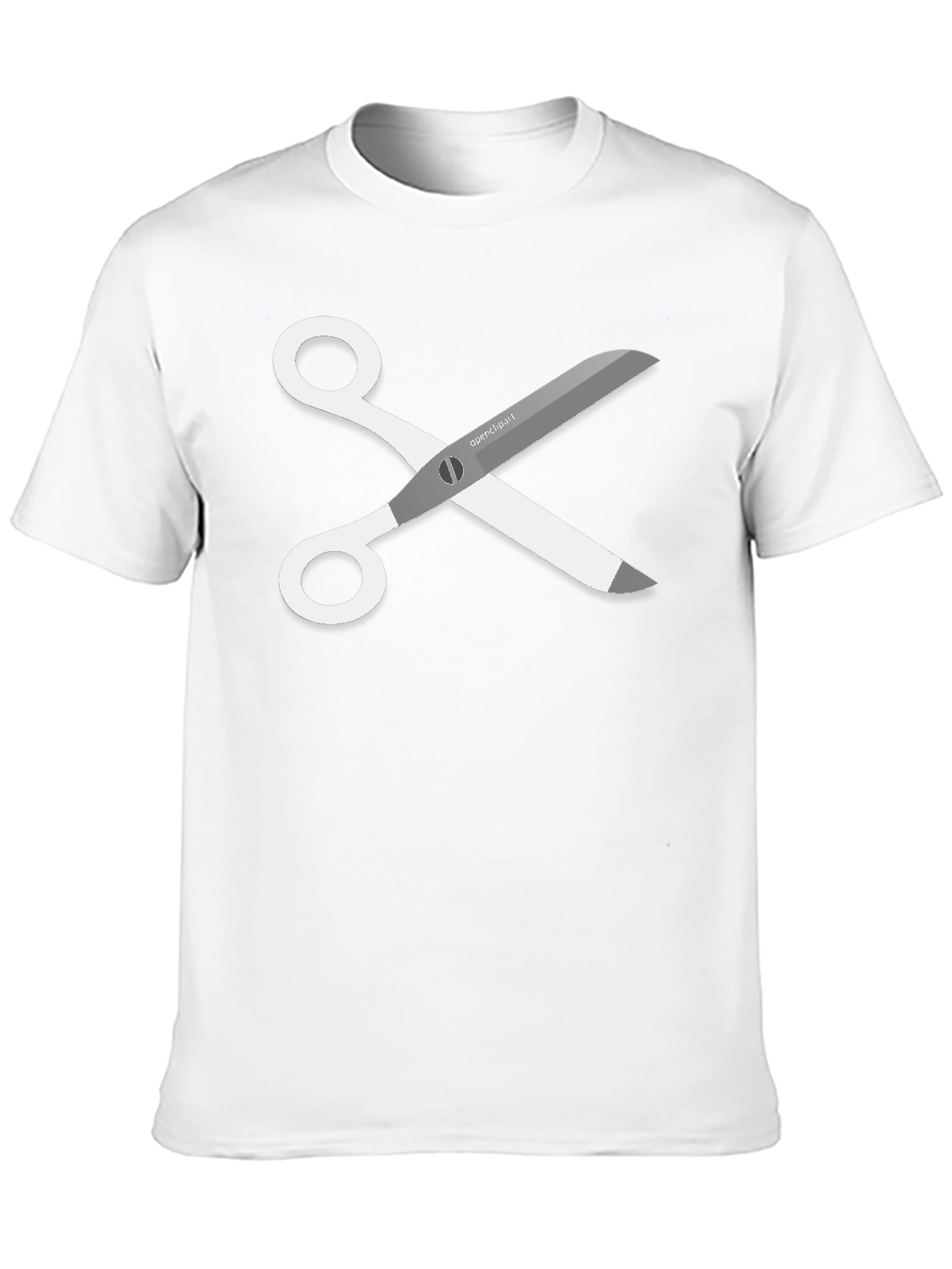 Black Scissors Graphic T-Shirt - Cool Cutting Tee view 10