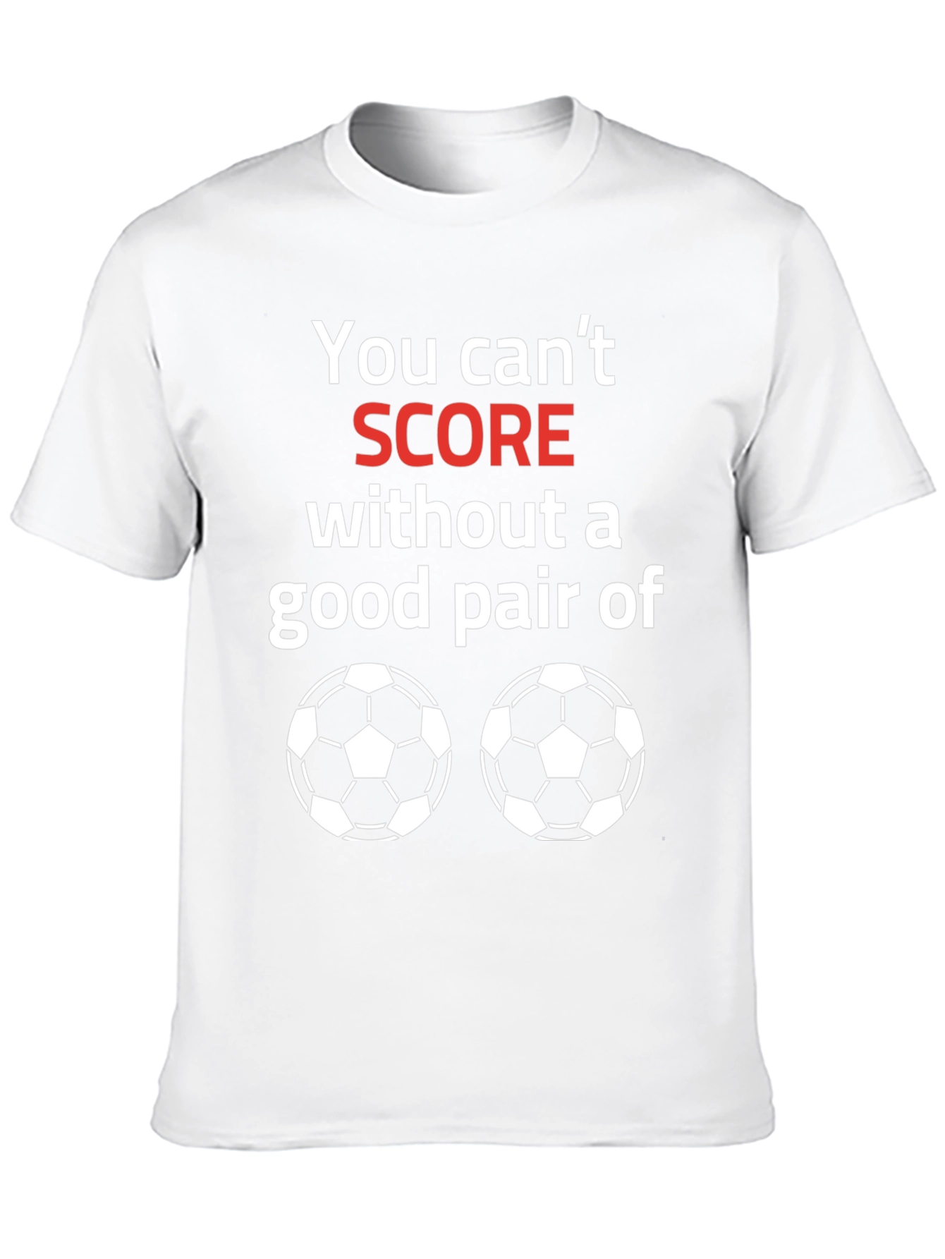 Black Funny Soccer T-Shirt - You Can't Score Graphic Tee view 10