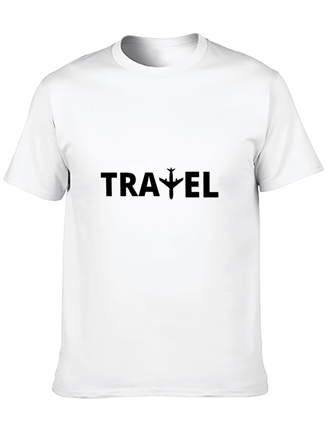 Black Travel T-Shirt - Airplane Graphic Tee view 10