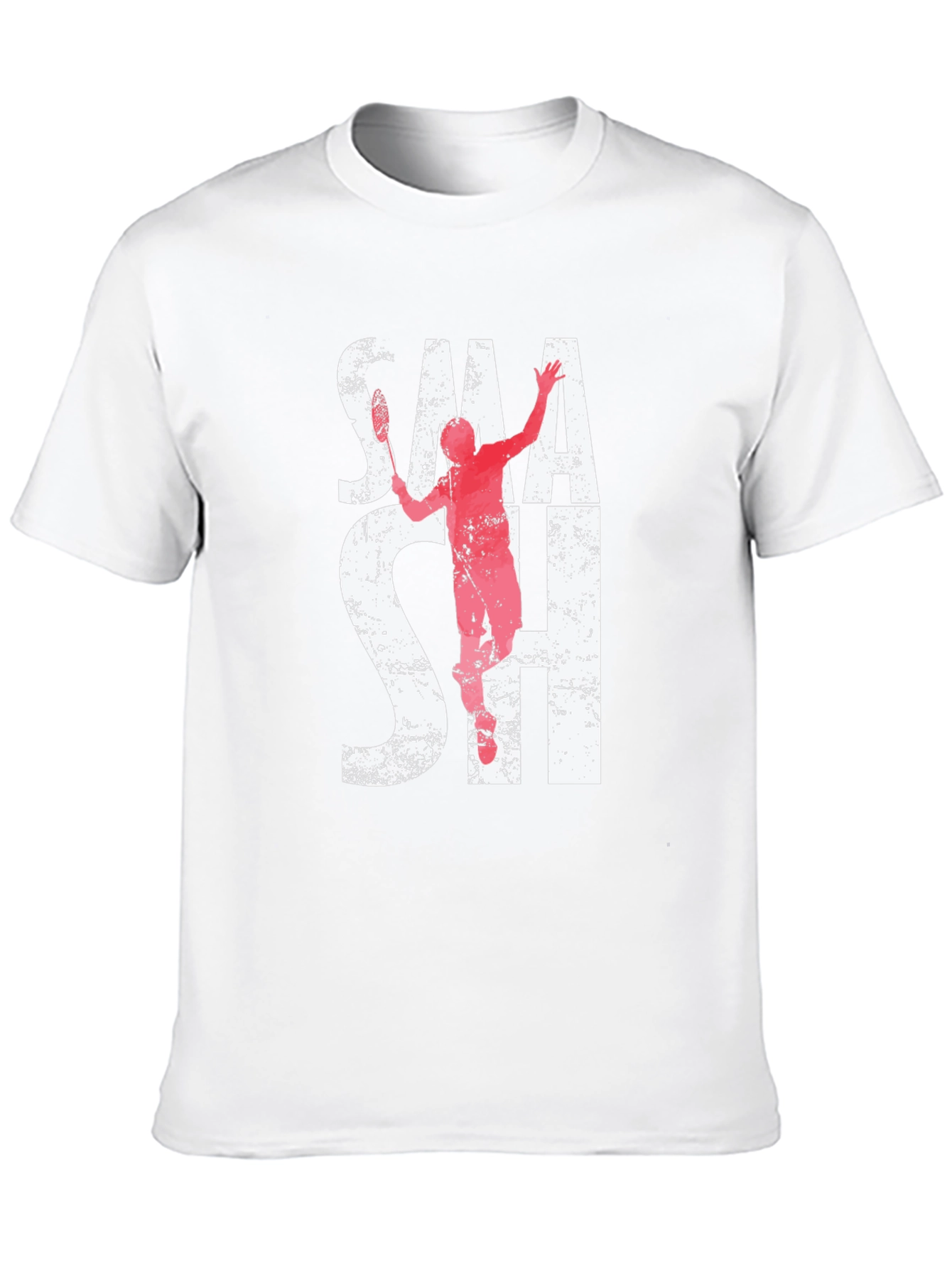 Black Smash Graphic Tee | Badminton Player T-Shirt view 10