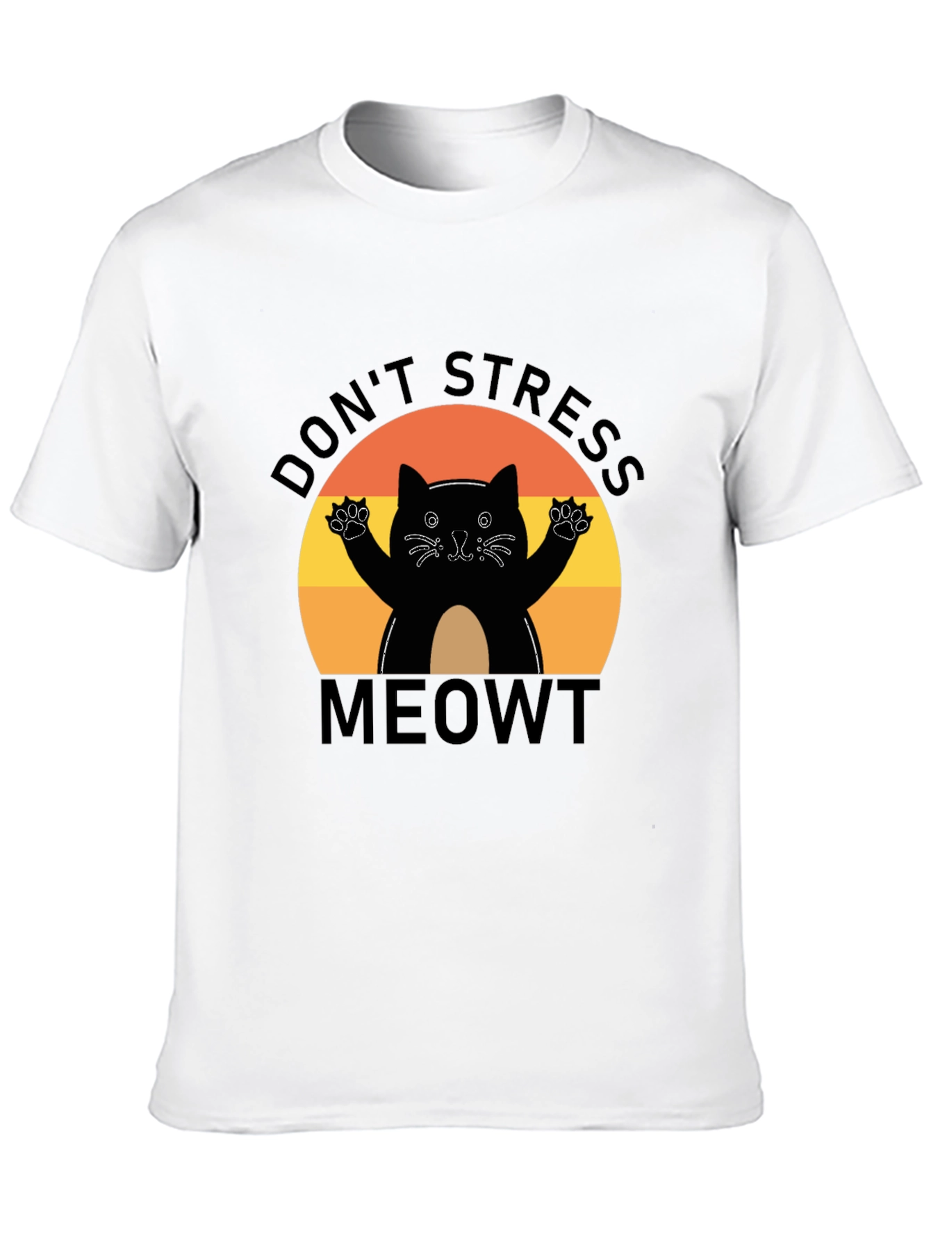 Black Don't Stress Meowt T-Shirt view 10
