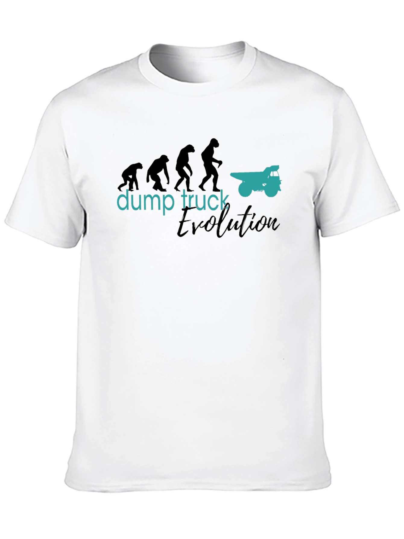 Black Dump Truck Evolution T-Shirt - Funny Construction Tee view 10
