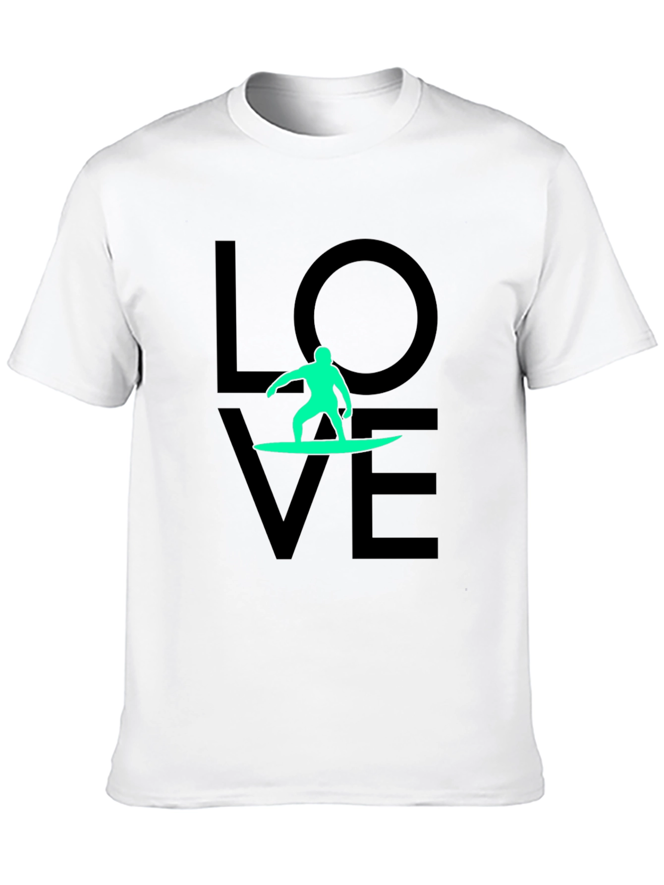 Black Love Surfing Black T-Shirt view 10