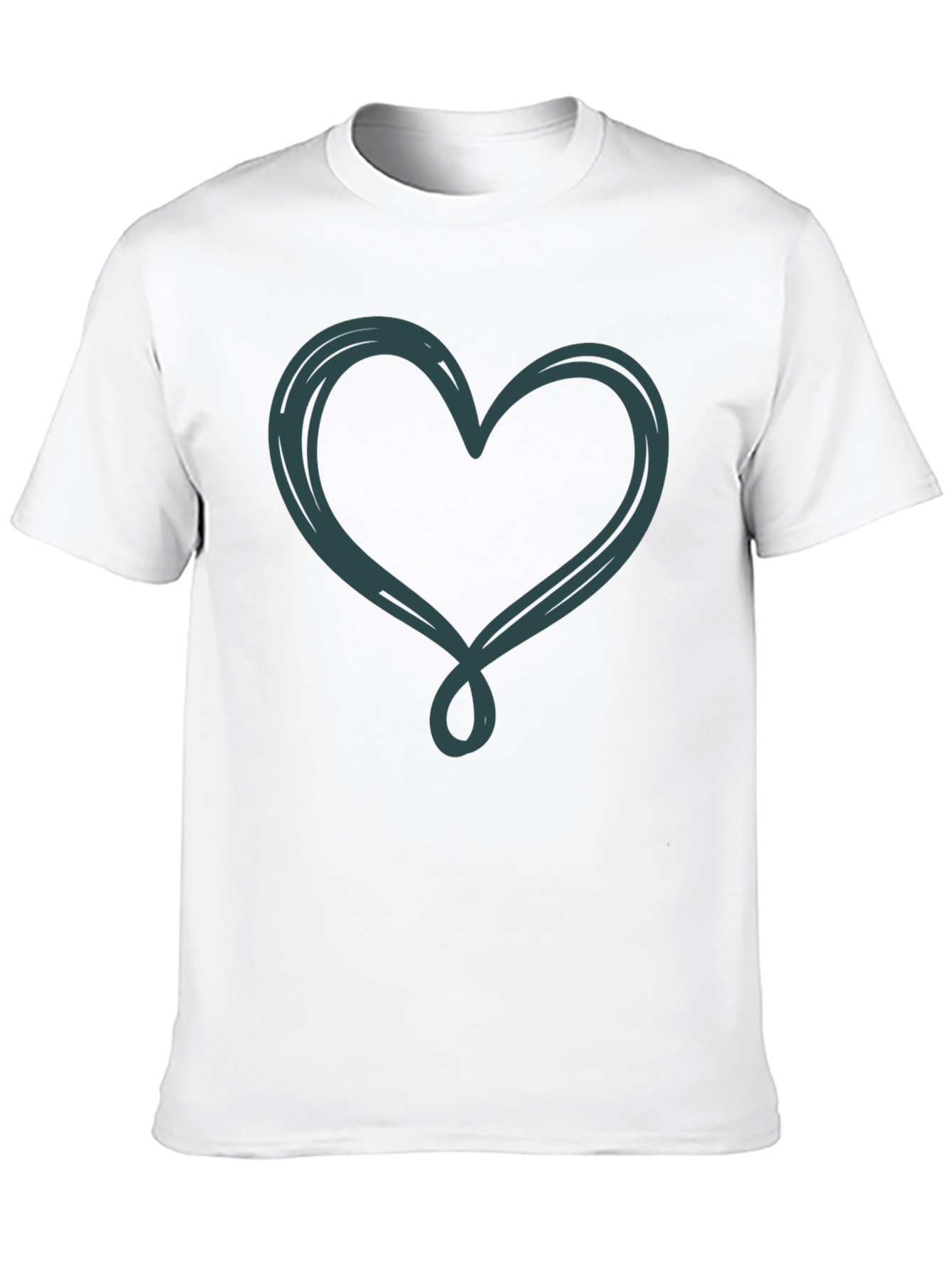 Black Heart Scribble Graphic Tee view 10