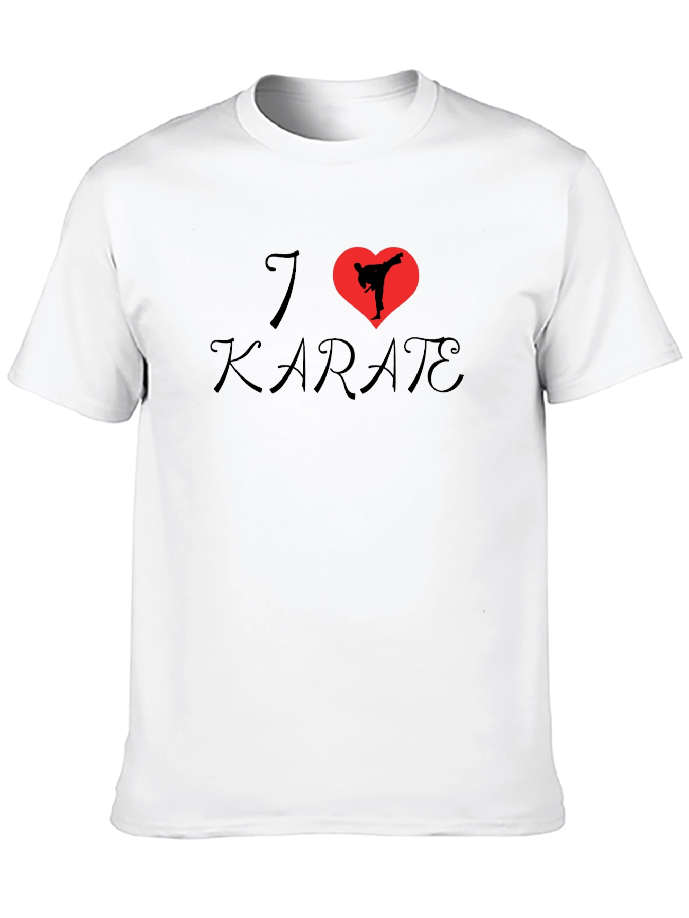 Black I Heart Karate T-Shirt - Martial Arts Tee view 10