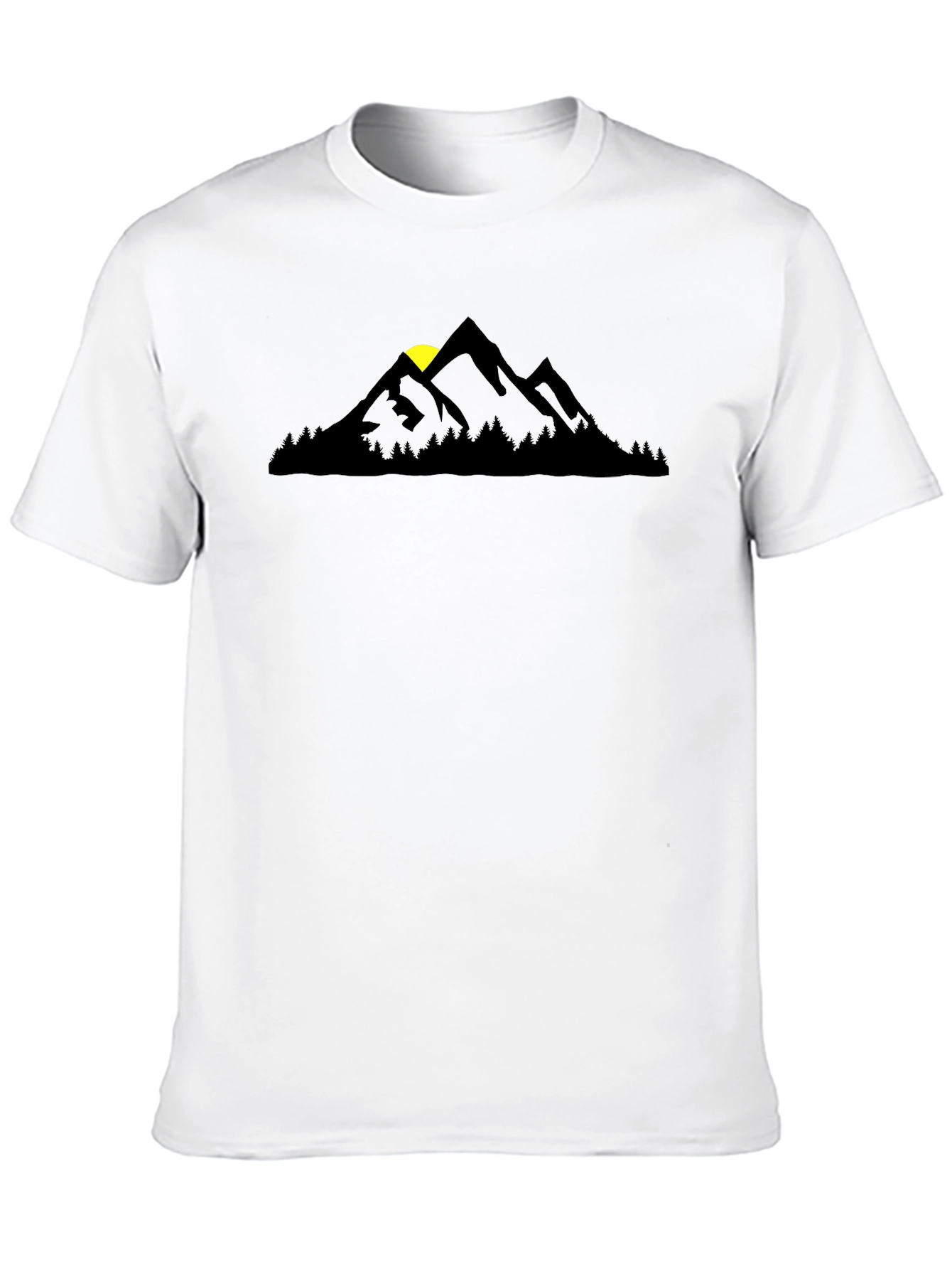 Black Mountain Silhouette Black T-Shirt view 10