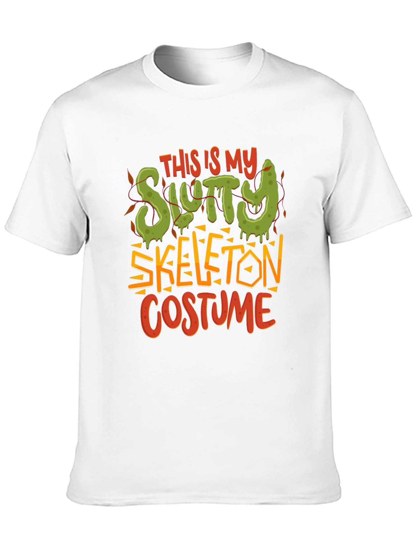 Black Slutty Skeleton Costume Graphic T-Shirt view 10
