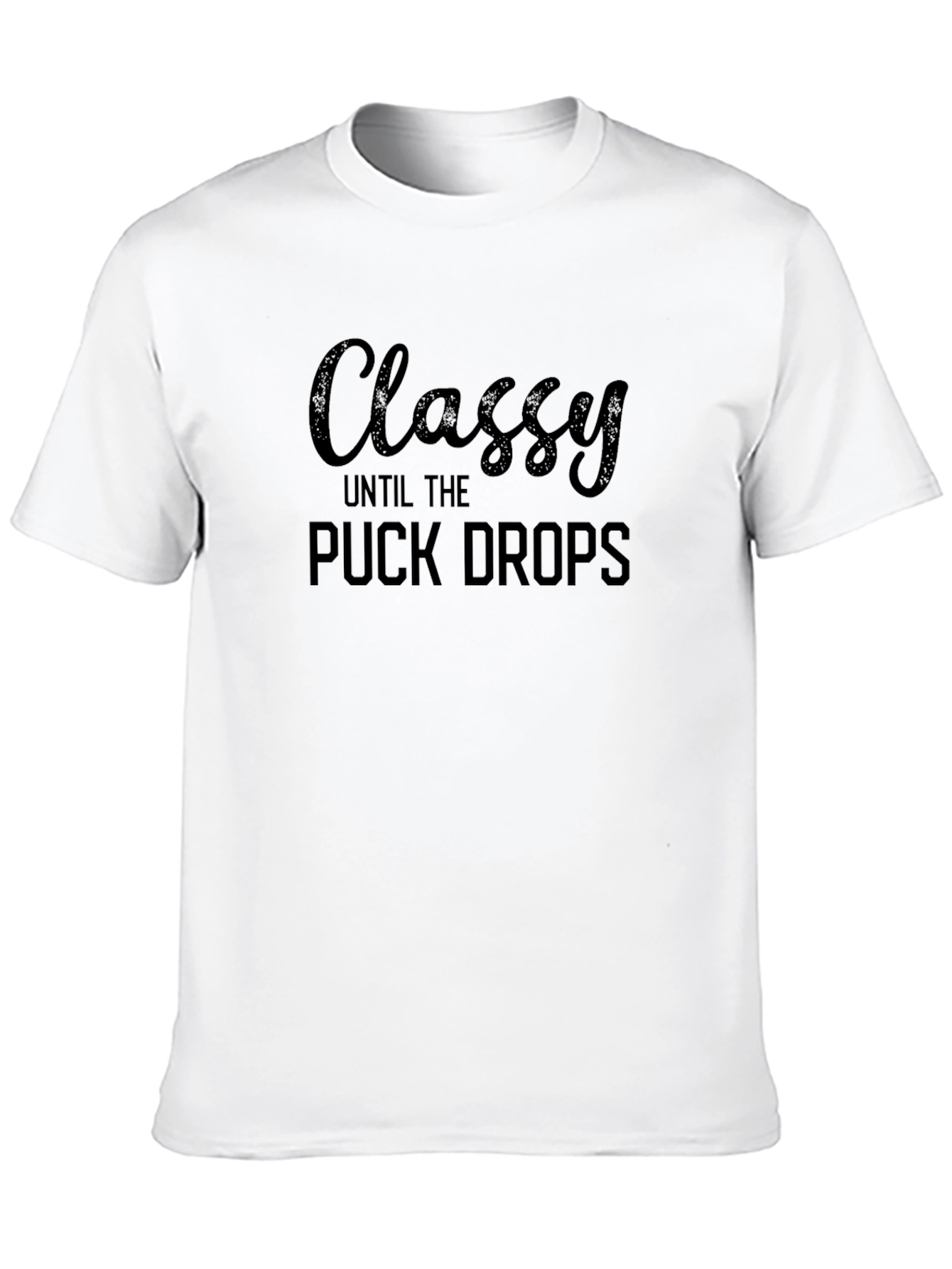 Black Classy Until the Puck Drops Black T-Shirt view 10