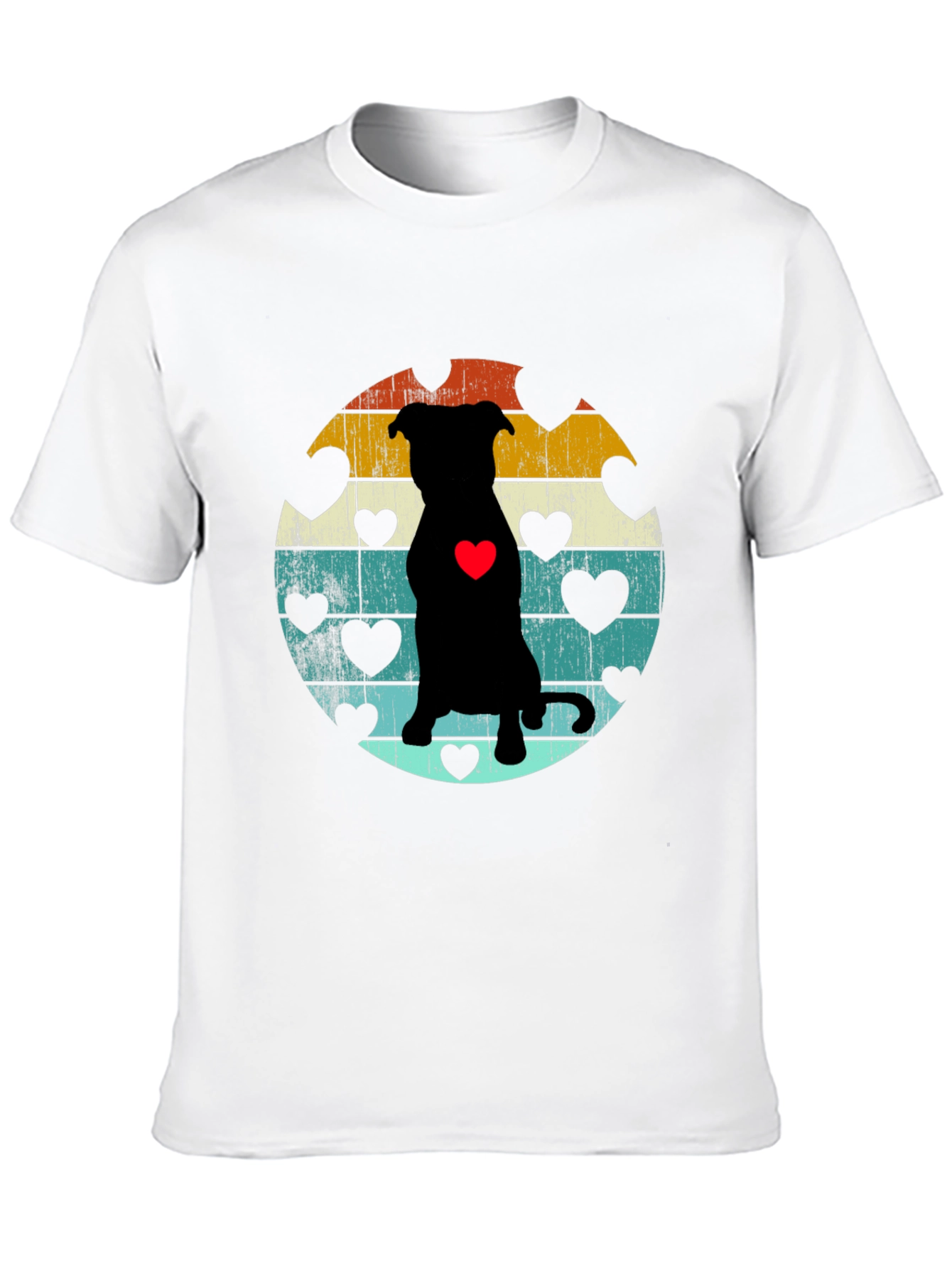 Black Retro Dog Lover T-Shirt view 10