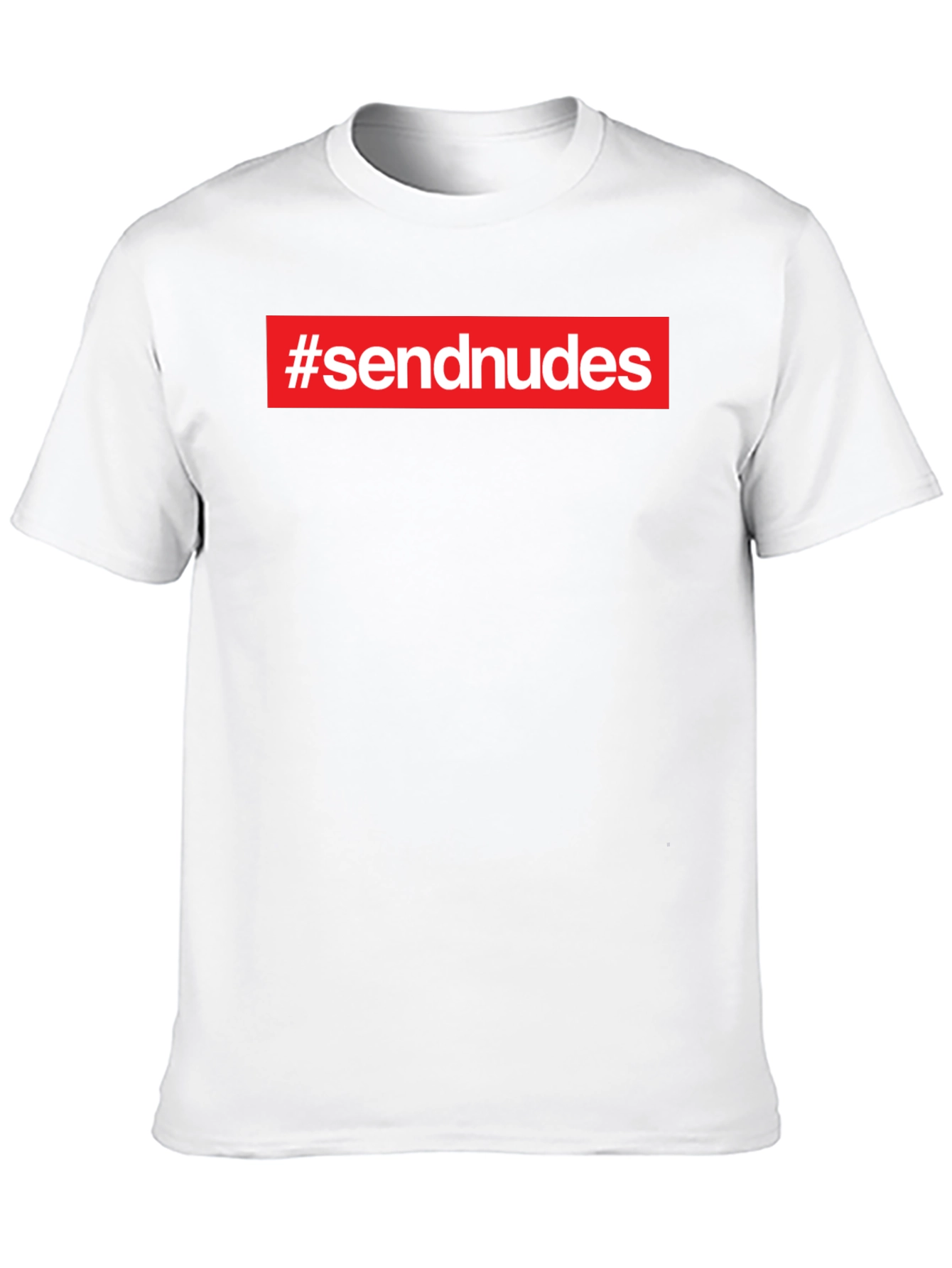 Black #sendnudes Graphic Tee - Bold Statement Shirt view 10