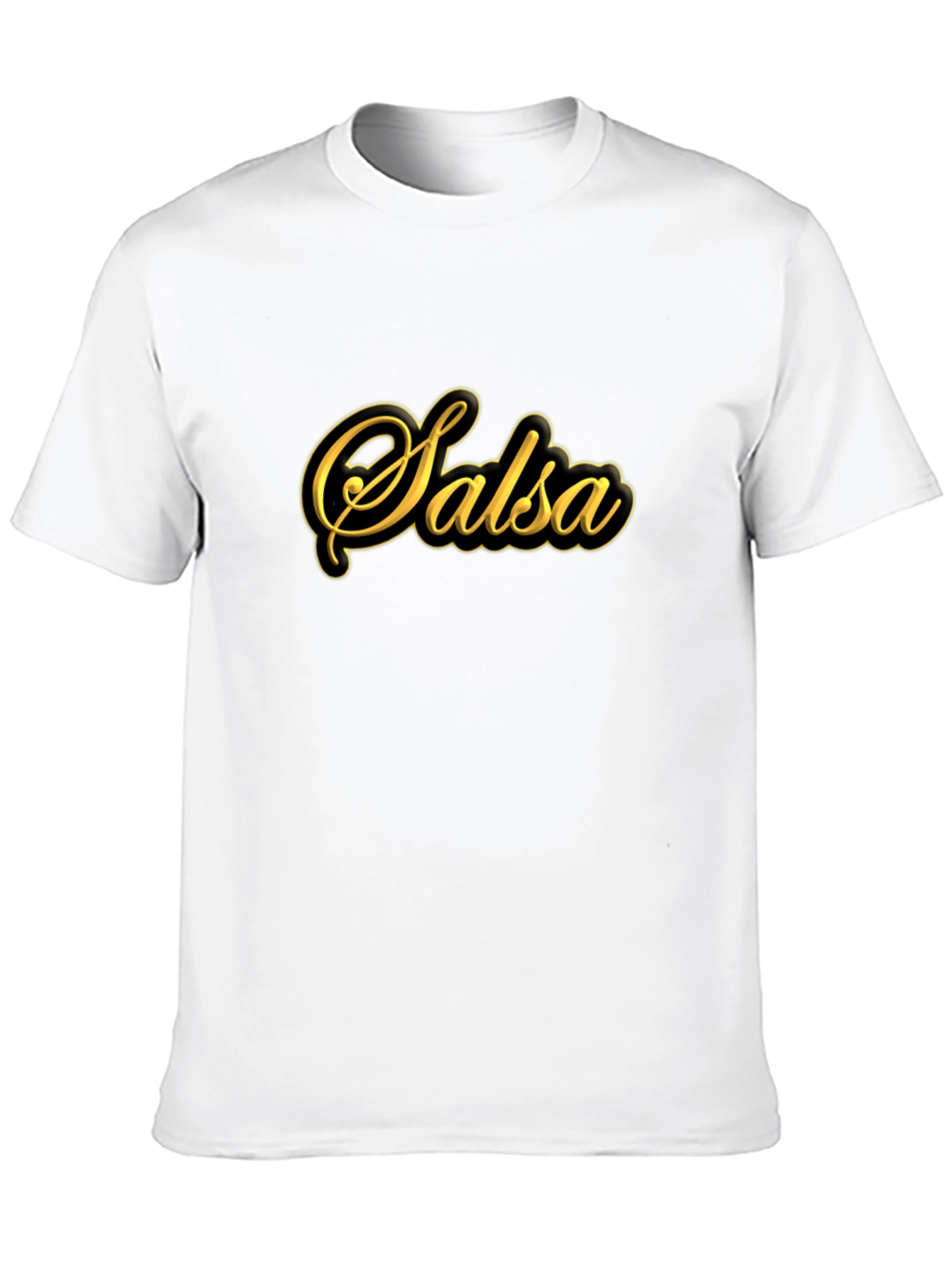 Black Salsa Dance T-Shirt - Black Cotton Blend Tee view 10