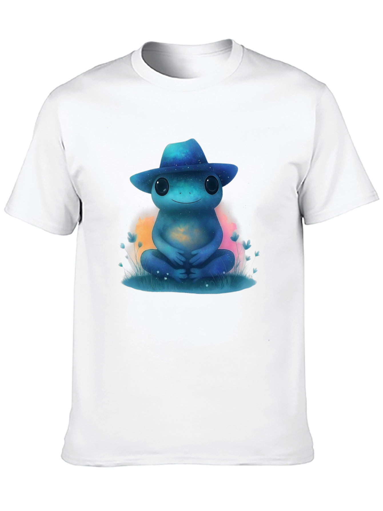 Black Cosmic Frog T-Shirt - Galaxy Hat Design view 10