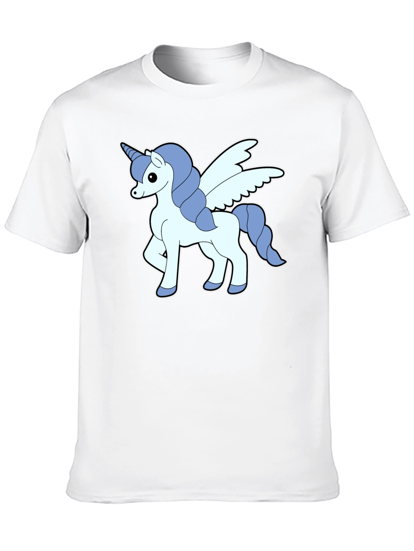 Black Unicorn Pegasus Graphic Tee - Men's Black T-Shirt view 10