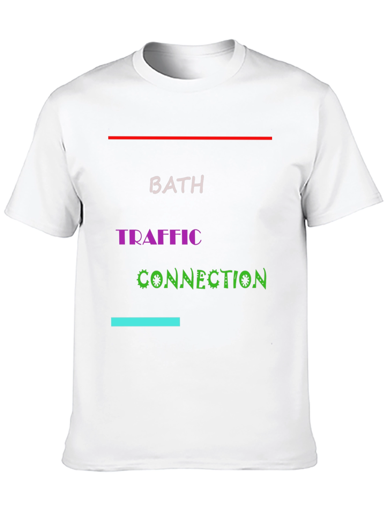 Black Bath Traffic Connection T-Shirt - Unique Graphic Tee view 10