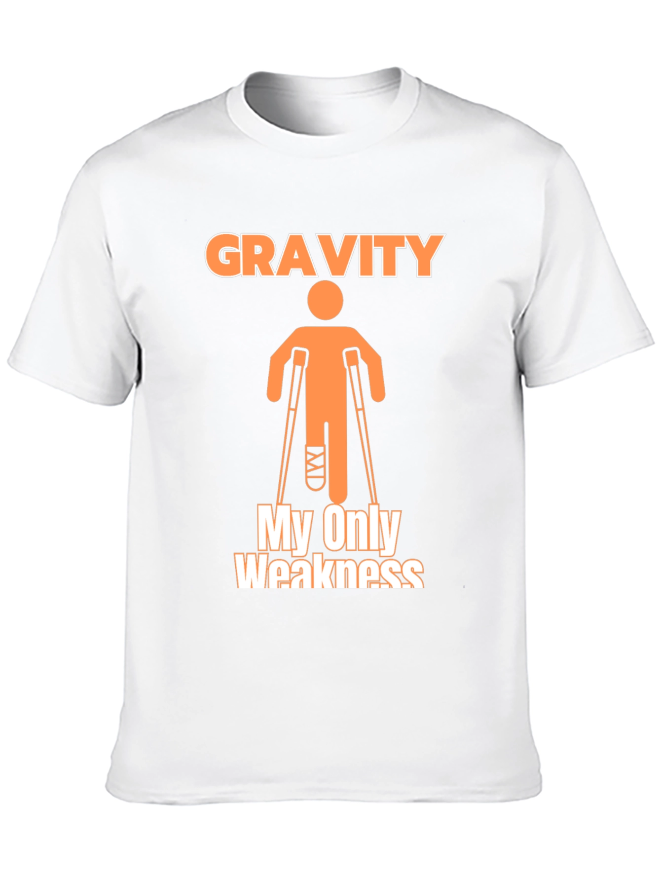 Black Gravity My Only Weakness T-Shirt Funny Broken Leg Humor view 10