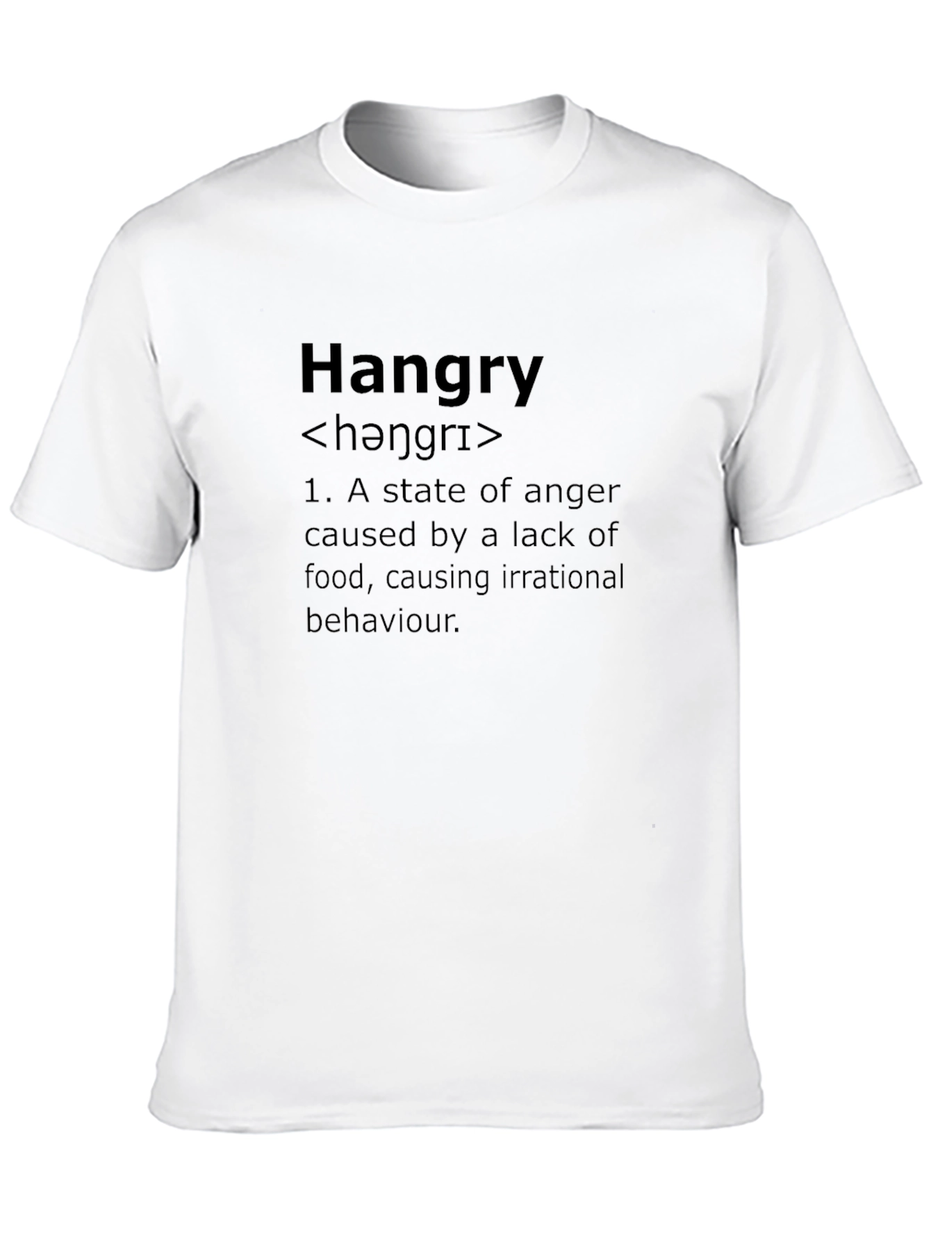 Black Hangry Definition Black T-Shirt view 10