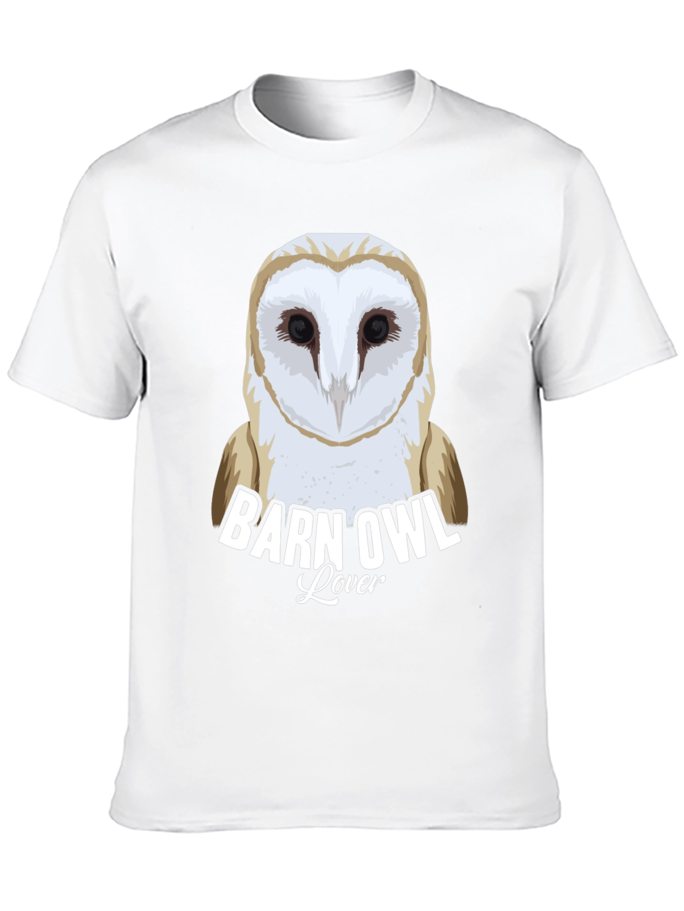 Black Barn Owl Lover Graphic T-Shirt | Wildlife Tee view 10