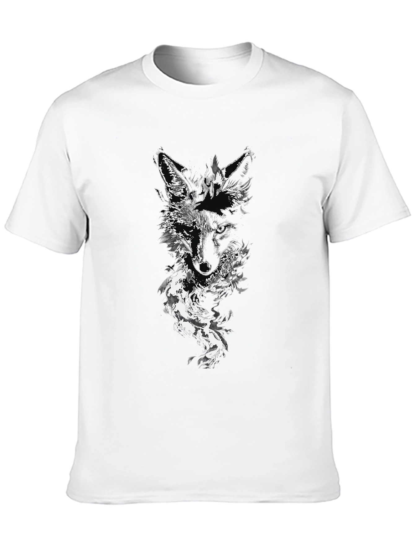 Black Black Wolf Graphic Tee - Stylish Men's Fashion view 10