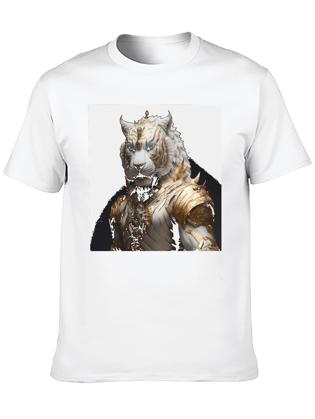 Black Tiger Warrior Graphic Tee - Premium Black Cotton T-Shirt view 10