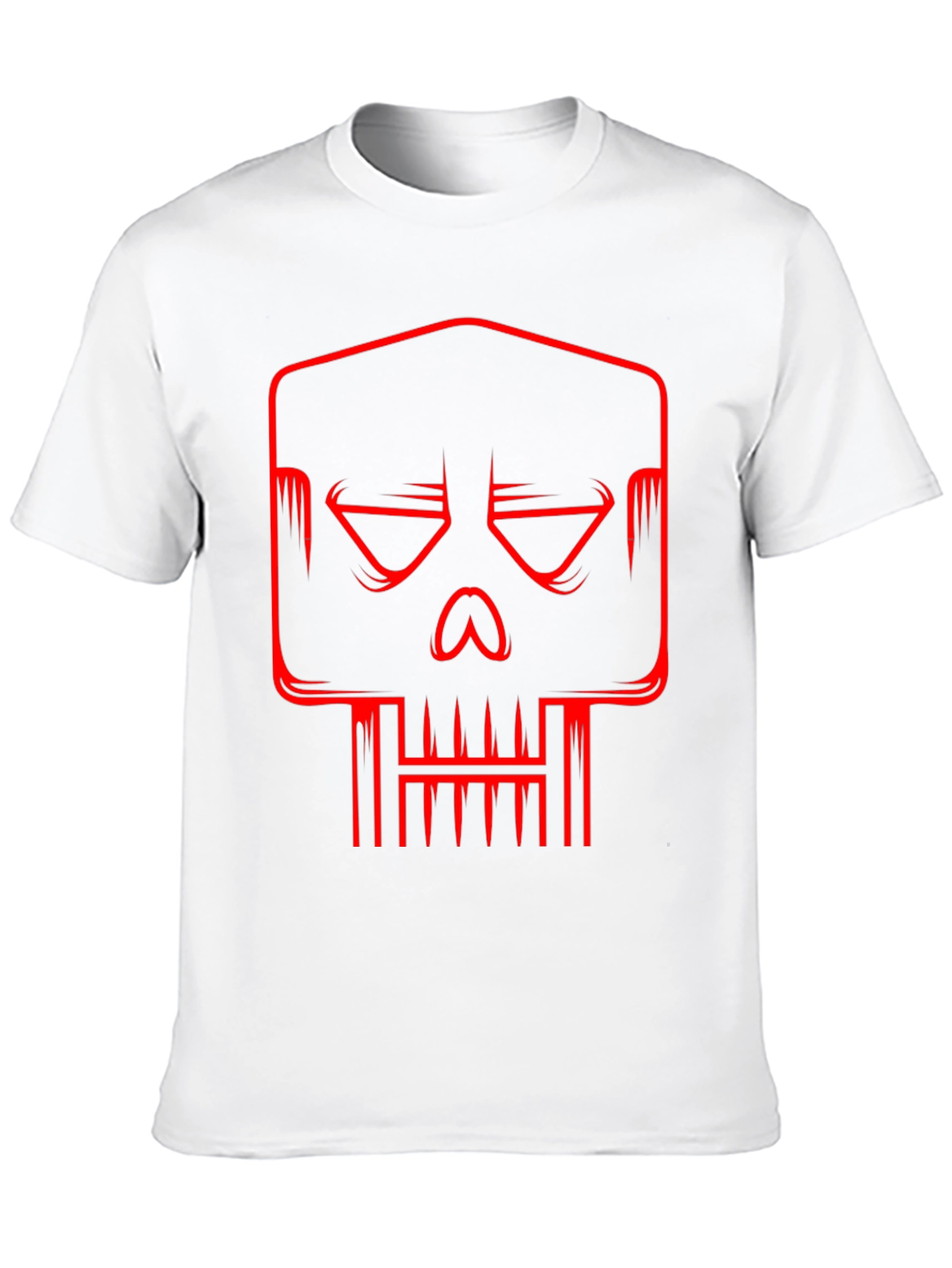 Black Red Skull Graphic Black T-Shirt view 10