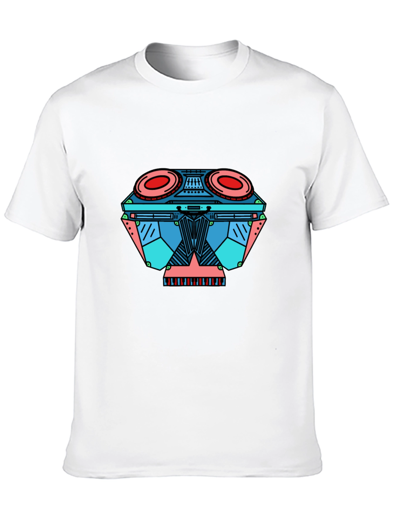 Black Abstract DJ Accordion Graphic T-Shirt - Black view 10