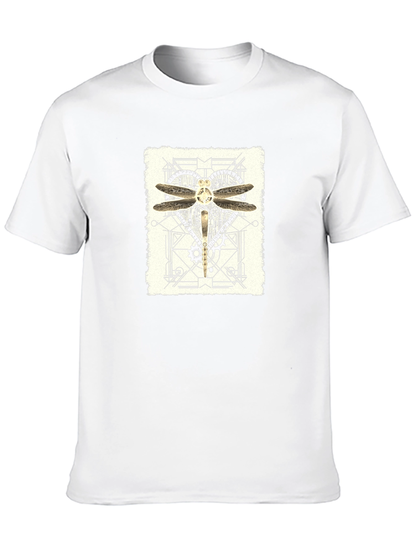 Black Steampunk Dragonfly Graphic T-Shirt - Unique Design view 10