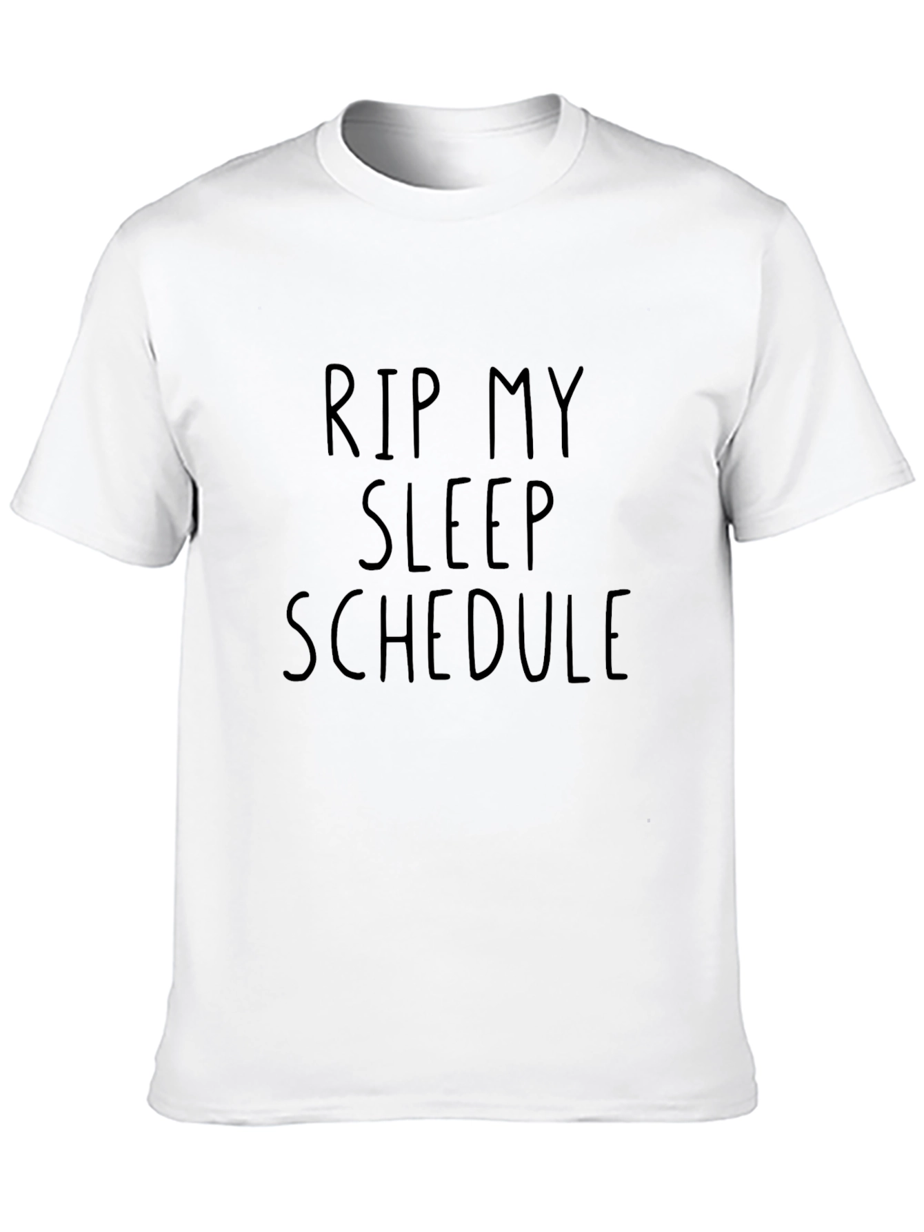 Black RIP My Sleep Schedule Black T-Shirt view 10