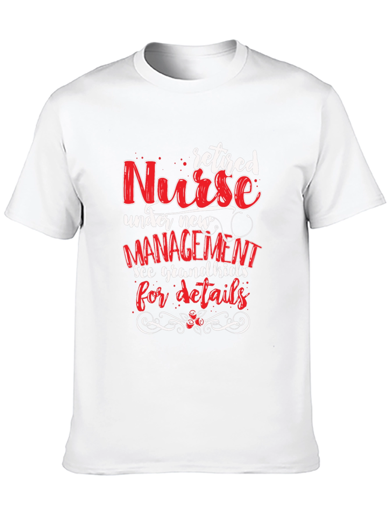 Black Retired Nurse T-Shirt: Grandkids Management view 10