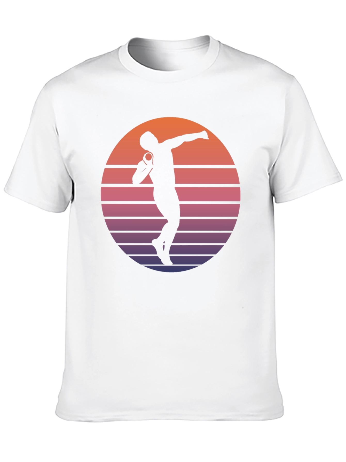 Black Retro Shot Put T-Shirt view 10