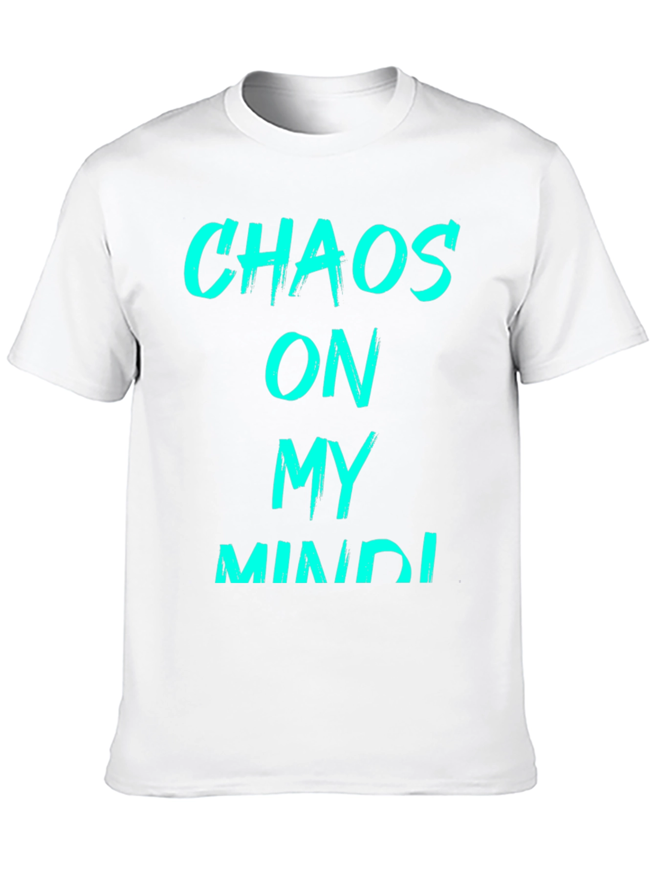 Black Chaos On My Mind Graphic Tee - Black Cotton T-Shirt view 10