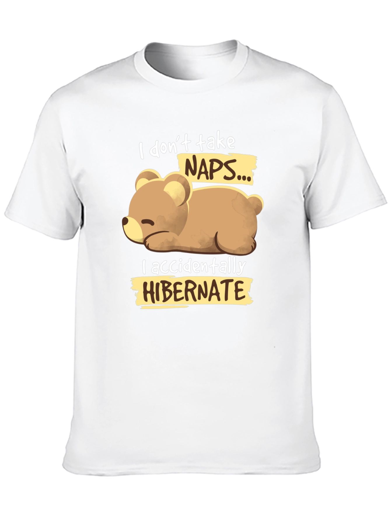 Black Funny Bear Hibernation T-Shirt - Novelty Sleep Tee view 10