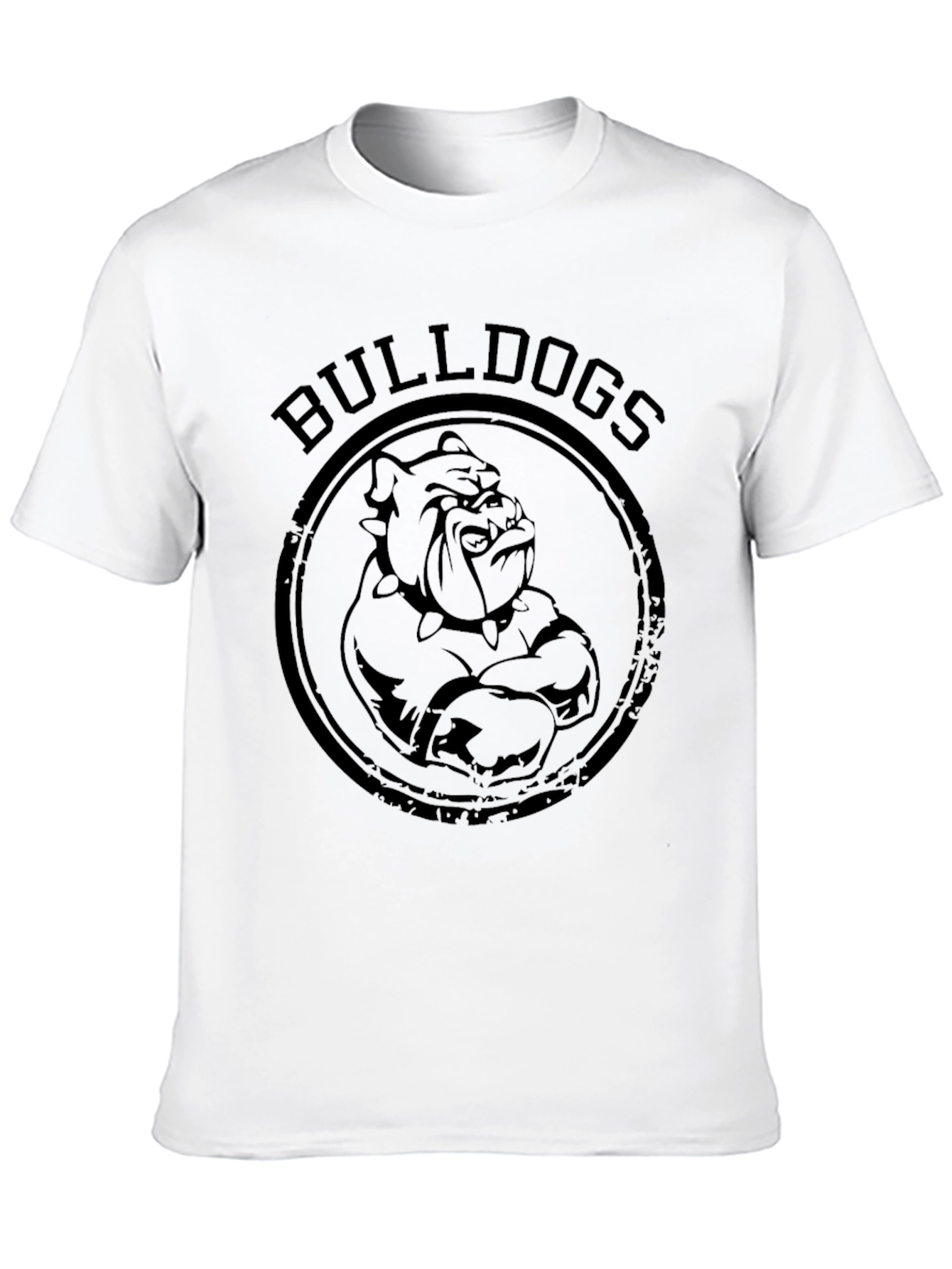 Black Bulldogs Graphic Print T-Shirt - Classic Design view 10