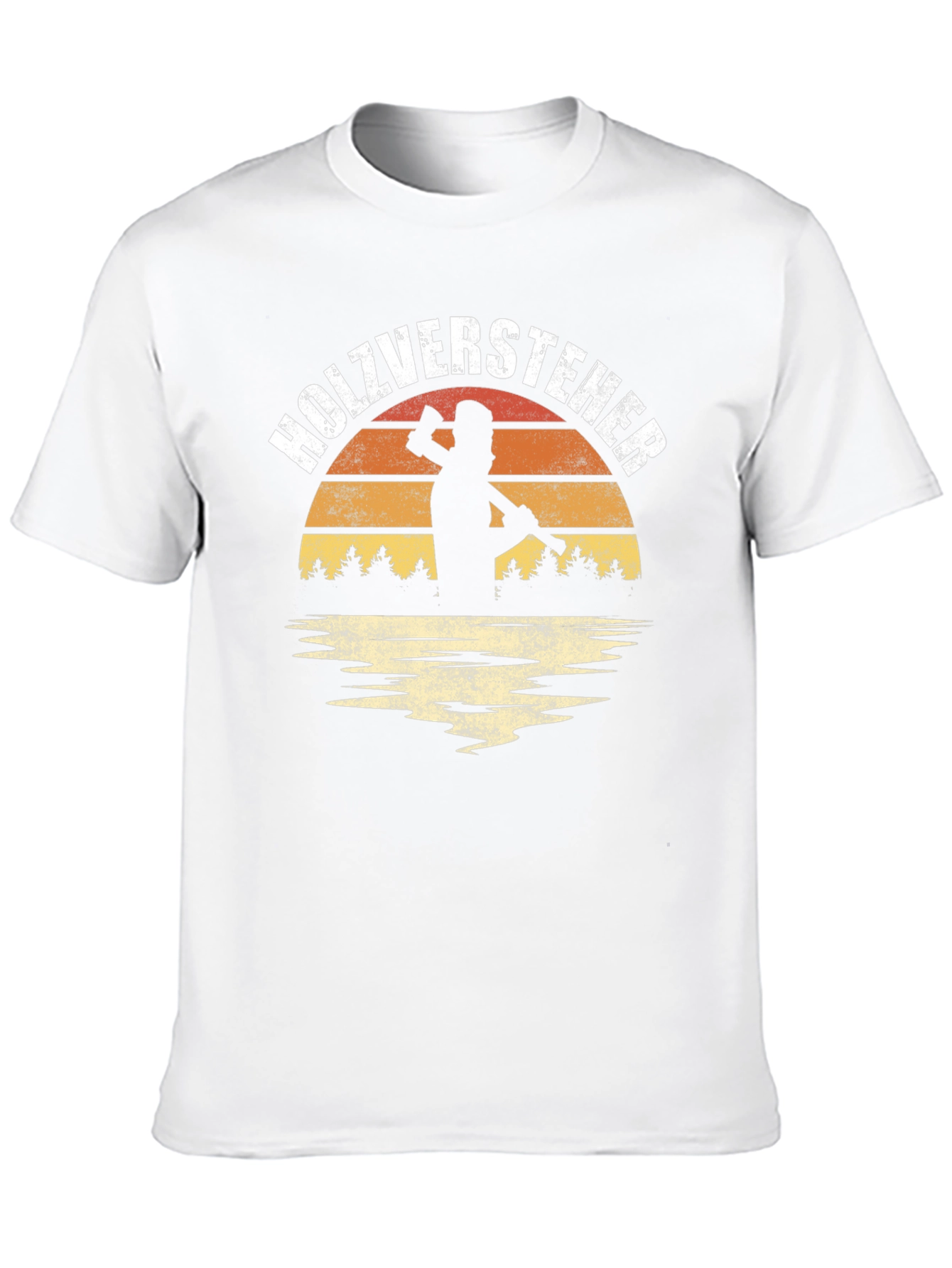 Black Holzversteher Graphic Tee - Woodworker Retro Sunset T-Shirt view 10